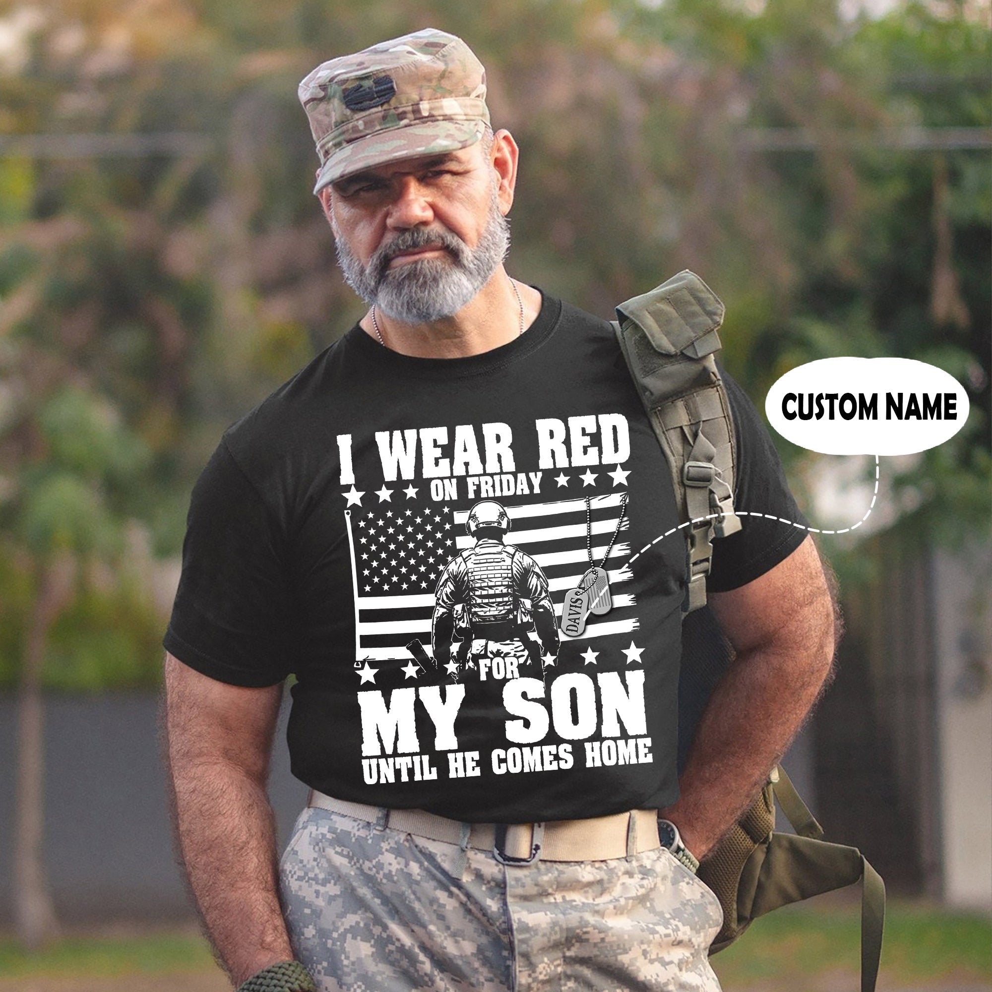 Red Friday for My Son Until He Comes Home Military Support Personalized T-Shirt