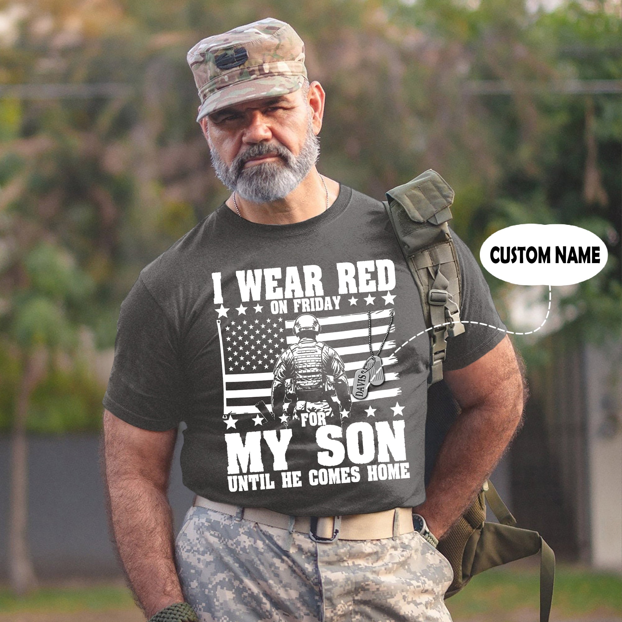 Red Friday for My Son Until He Comes Home Military Support Personalized T-Shirt