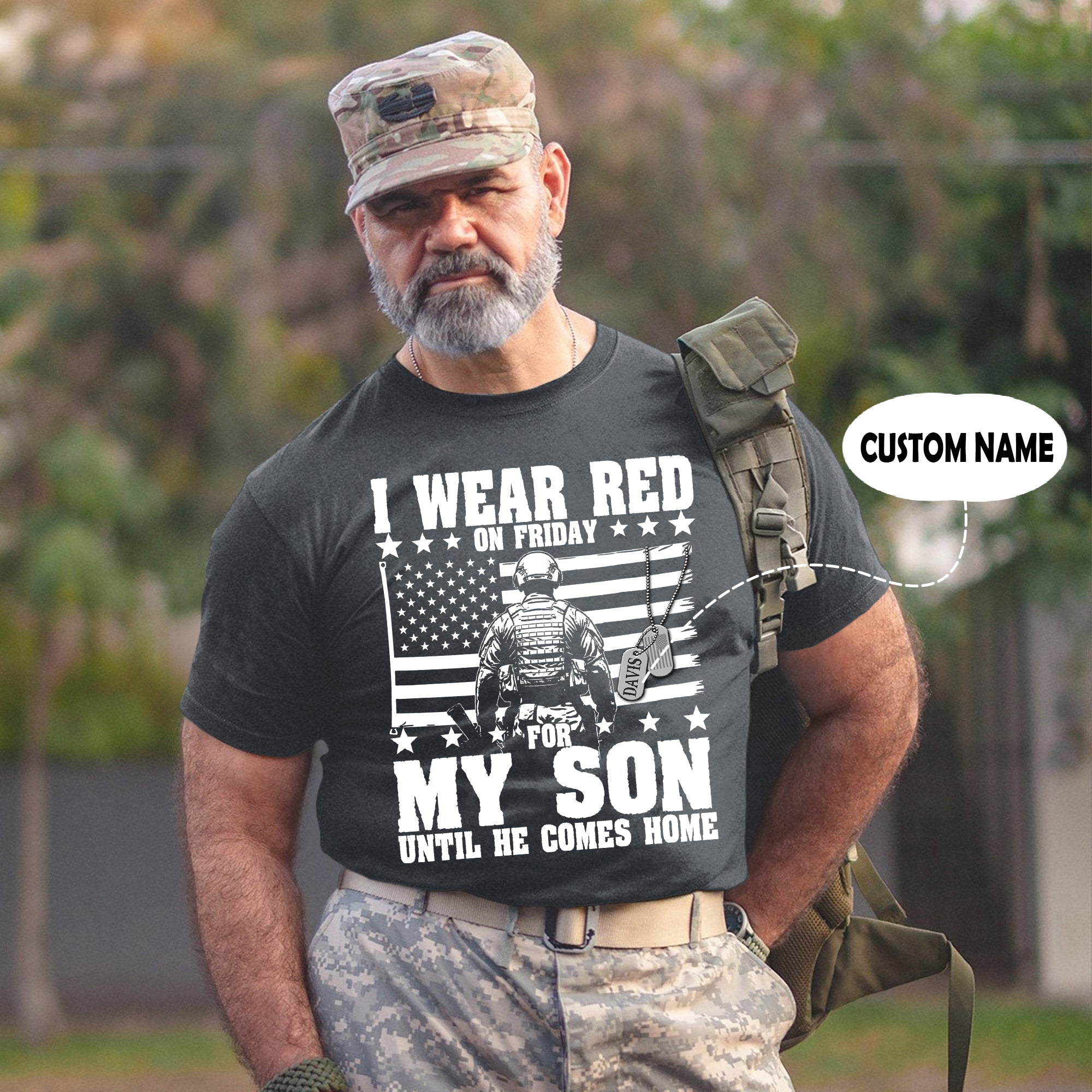Red Friday for My Son Until He Comes Home Military Support Personalized T-Shirt