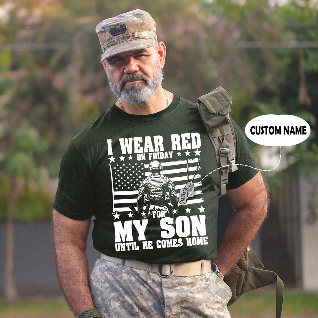 Red Friday for My Son Until Personalized T-Shirt