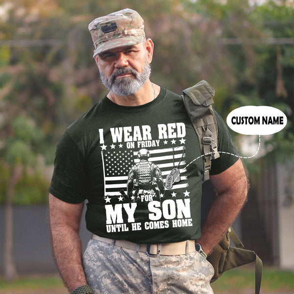 Red Friday for My Son Until Personalized T-Shirt