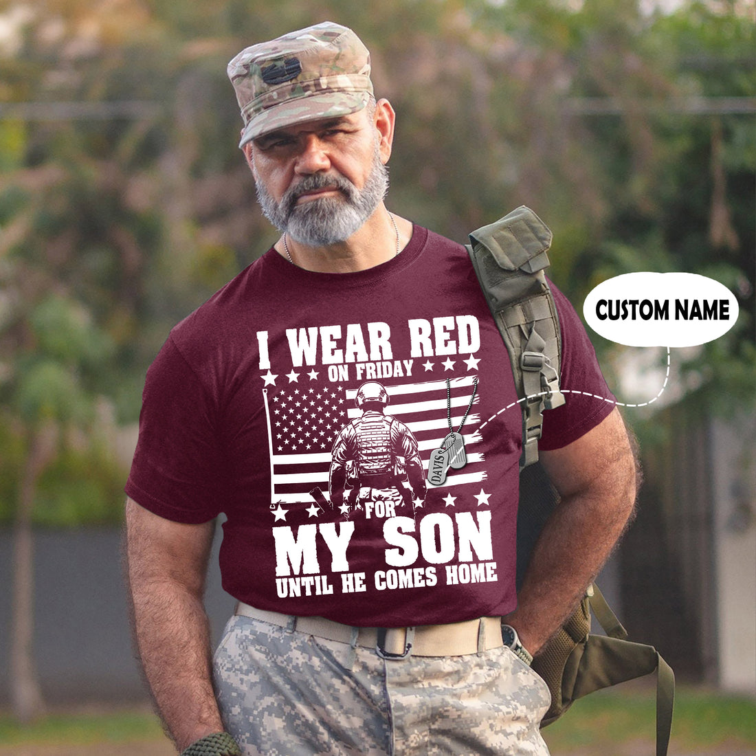 Red Friday for My Son Until He Comes Home Military Support Personalized T-Shirt