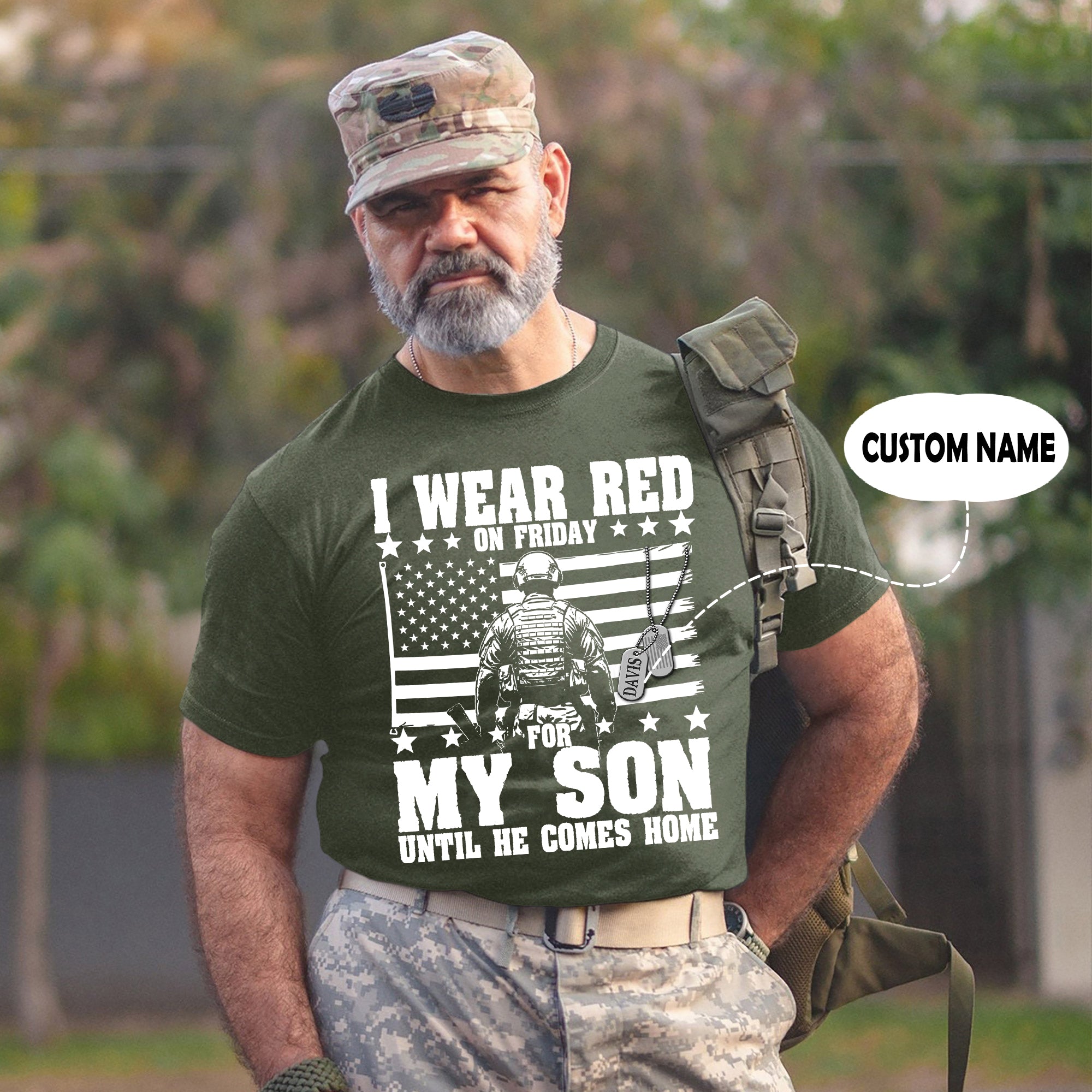 Red Friday for My Son Until He Comes Home Military Support Personalized T-Shirt