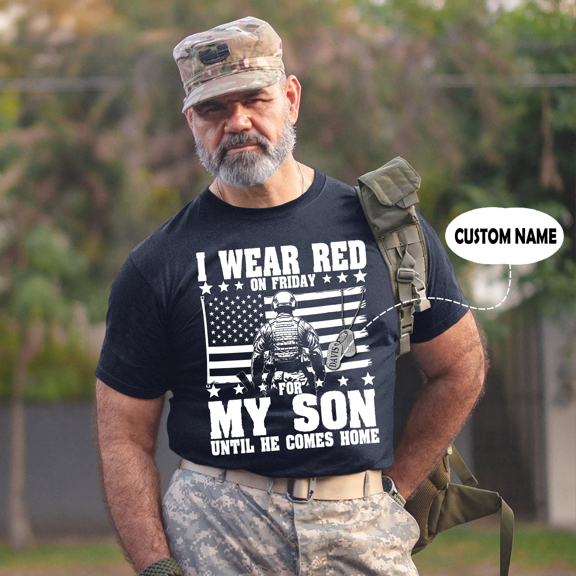 Red Friday for My Son Until He Comes Home Military Support Personalized T-Shirt