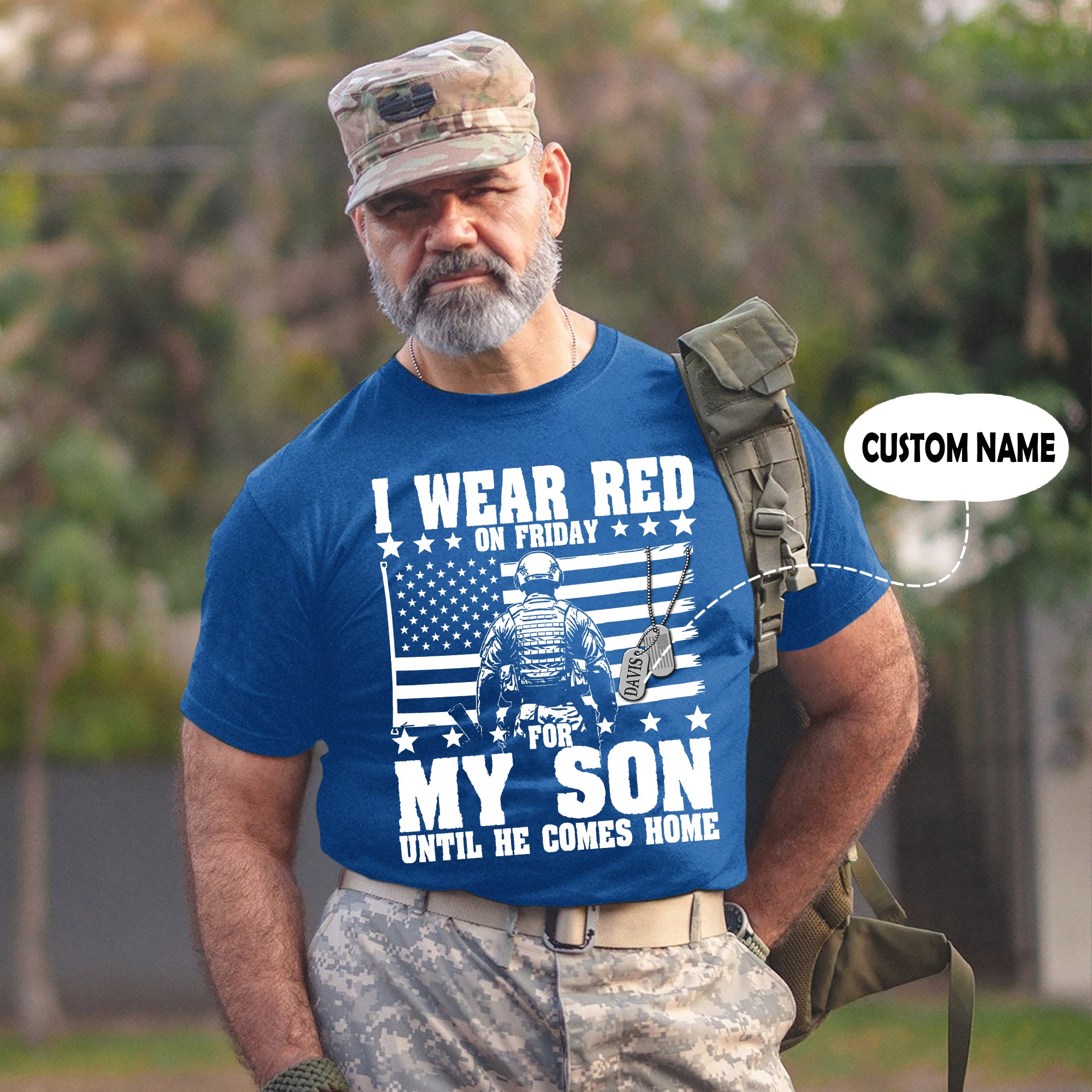 Red Friday for My Son Until He Comes Home Military Support Personalized T-Shirt