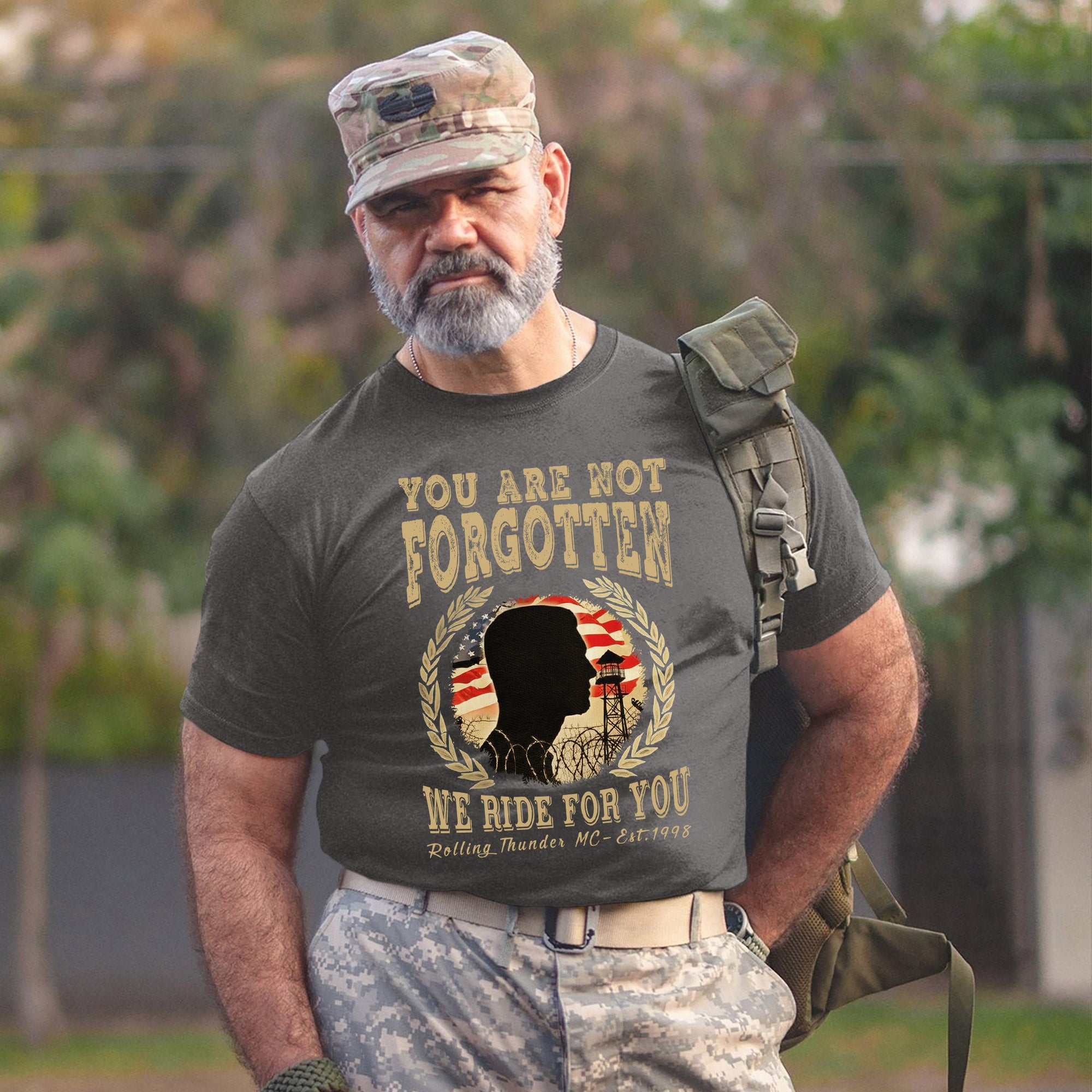 You Are Not Forgotten We Ride for You Veteran Biker Memorial Personalized T-Shirt