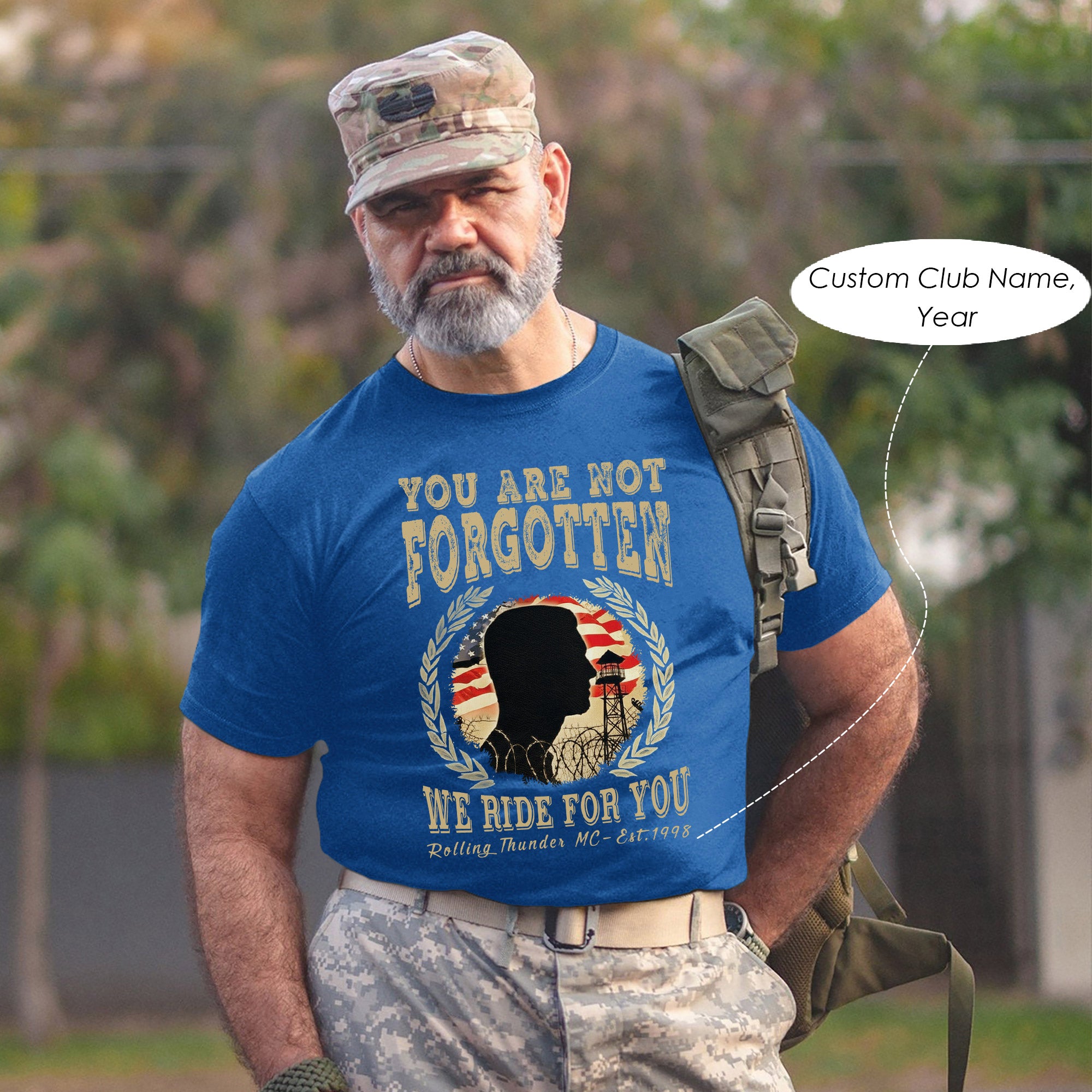 You Are Not Forgotten We Ride for You Veteran Biker Memorial Personalized T-Shirt