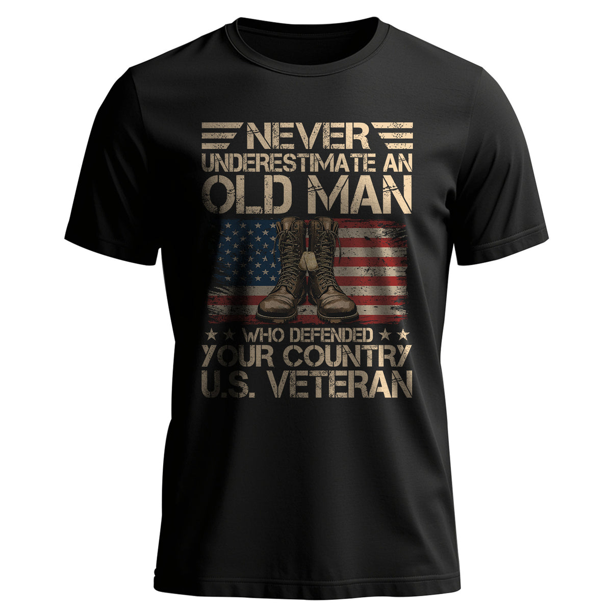 Never Underestimate an Old Man Who T-Shirt Main image