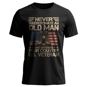 Never Underestimate an Old Man Who T-Shirt