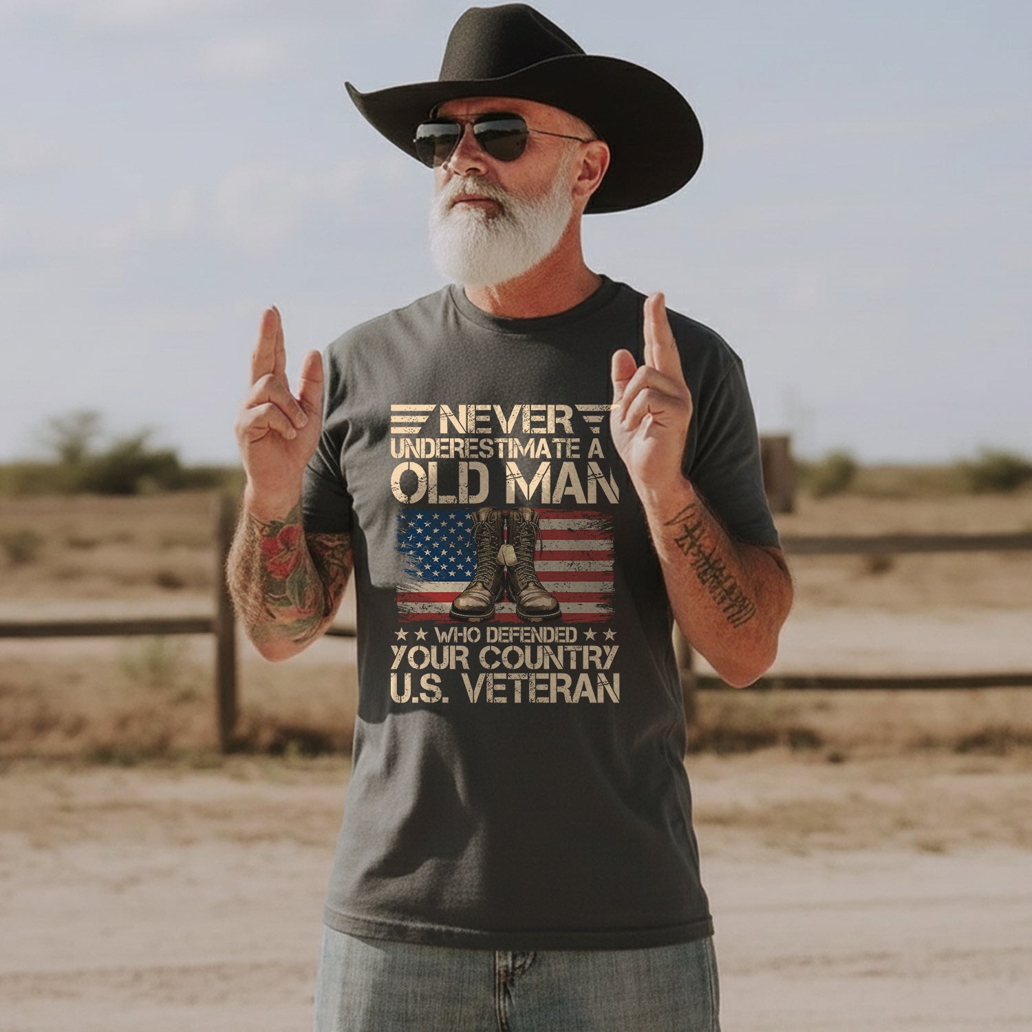 Never Underestimate an Old Man Who T-Shirt