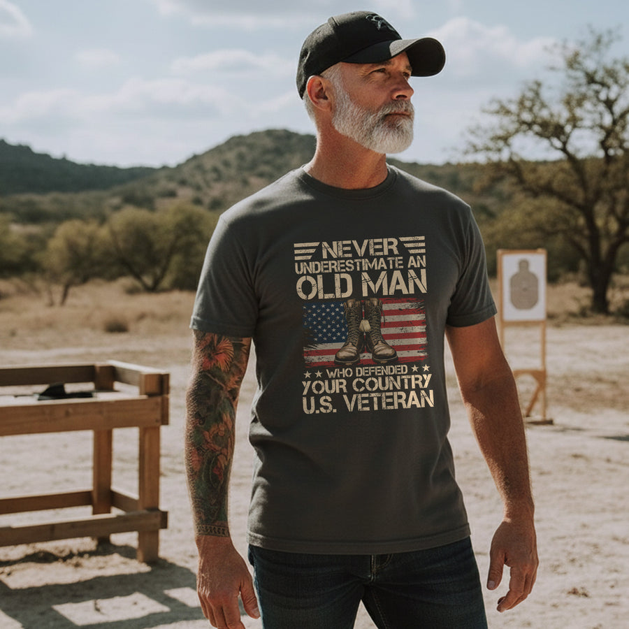 Never Underestimate an Old Man Who T-Shirt