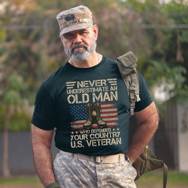 Never Underestimate an Old Man Who T-Shirt