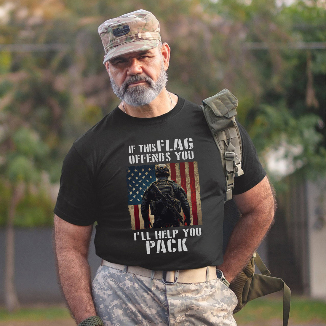 If This Flag Offends You I’ll Help You Pack Patriotic Message Defending American Pride T-Shirt