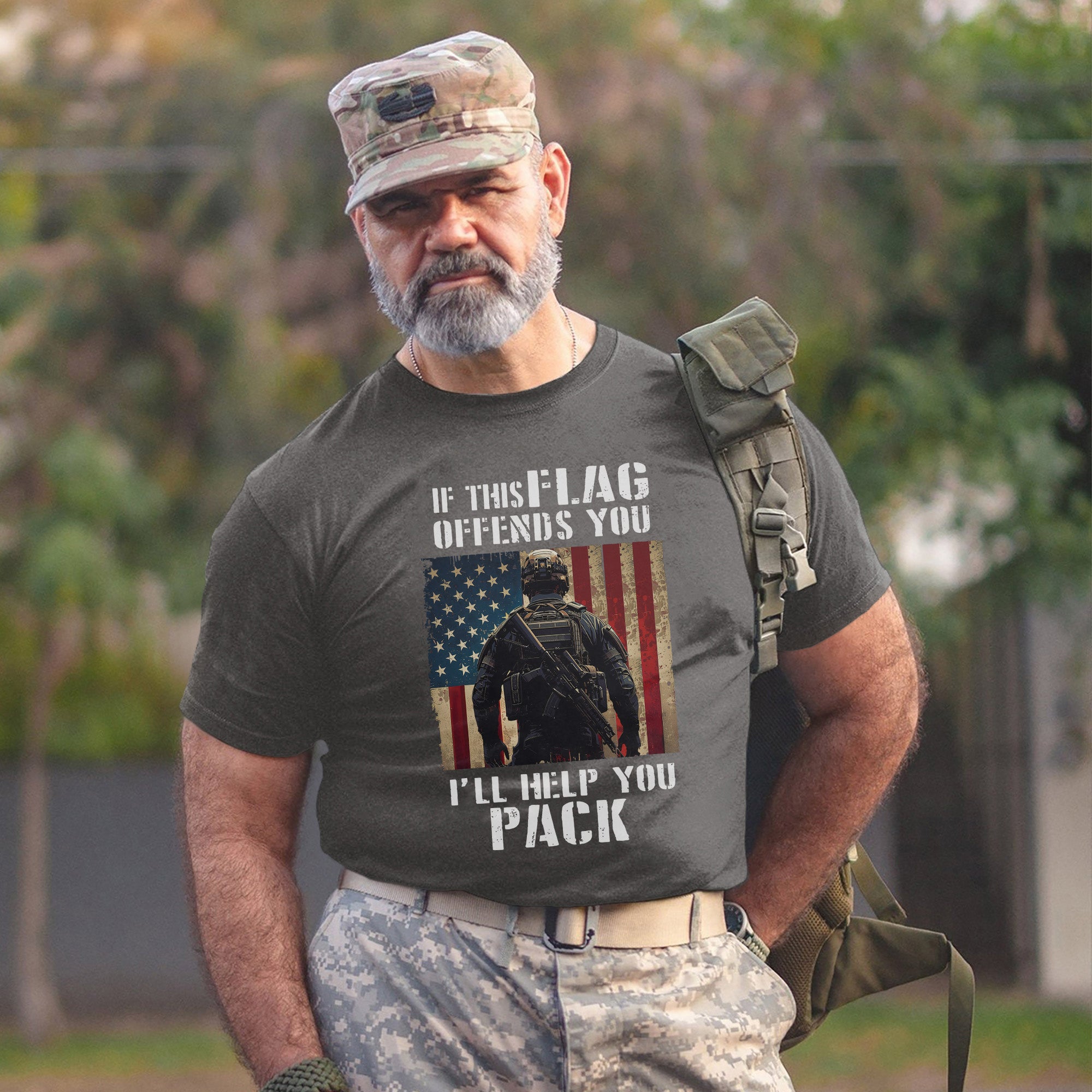 If This Flag Offends You I’ll Help You Pack Patriotic Message Defending American Pride T-Shirt