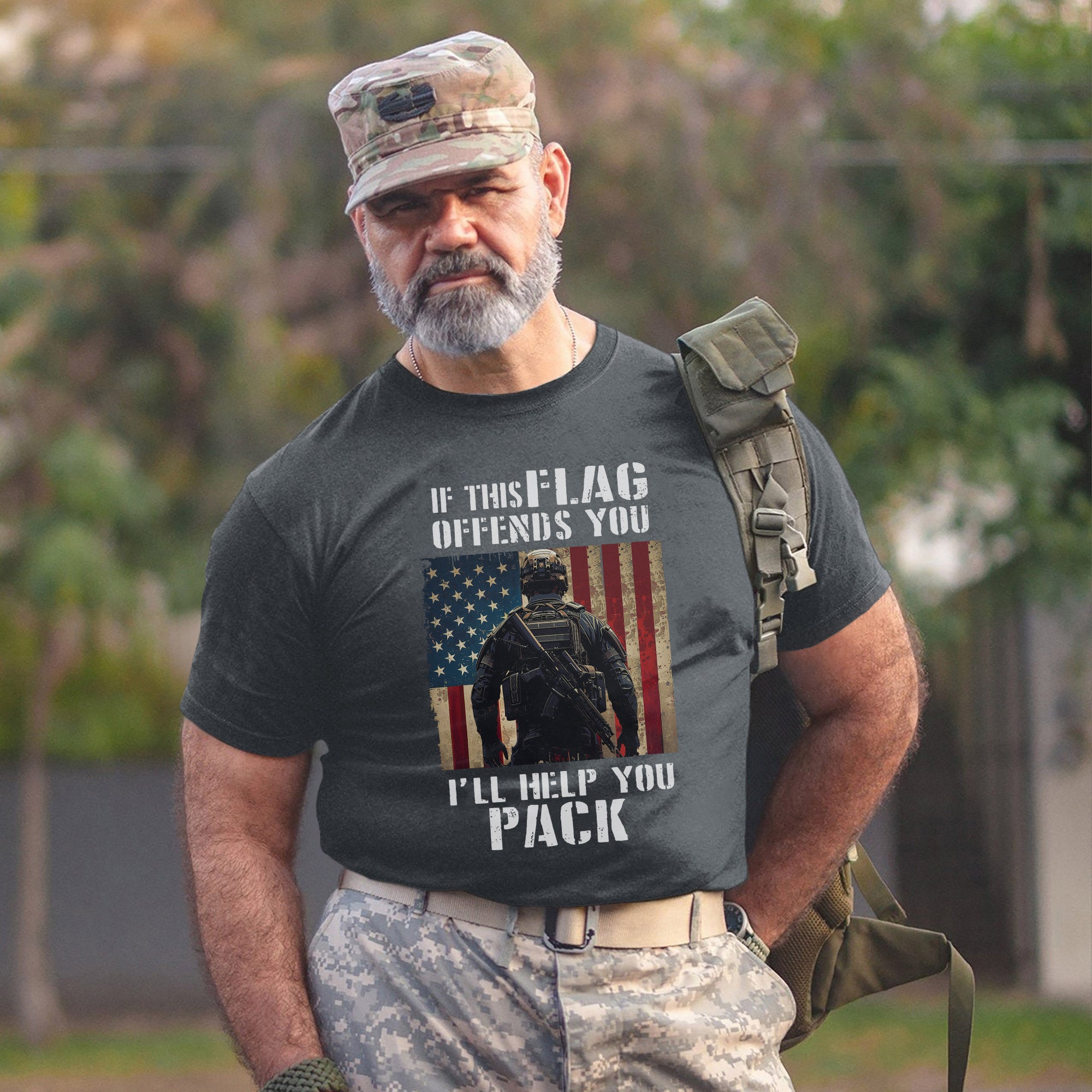 If This Flag Offends You I’ll Help You Pack Patriotic Message Defending American Pride T-Shirt