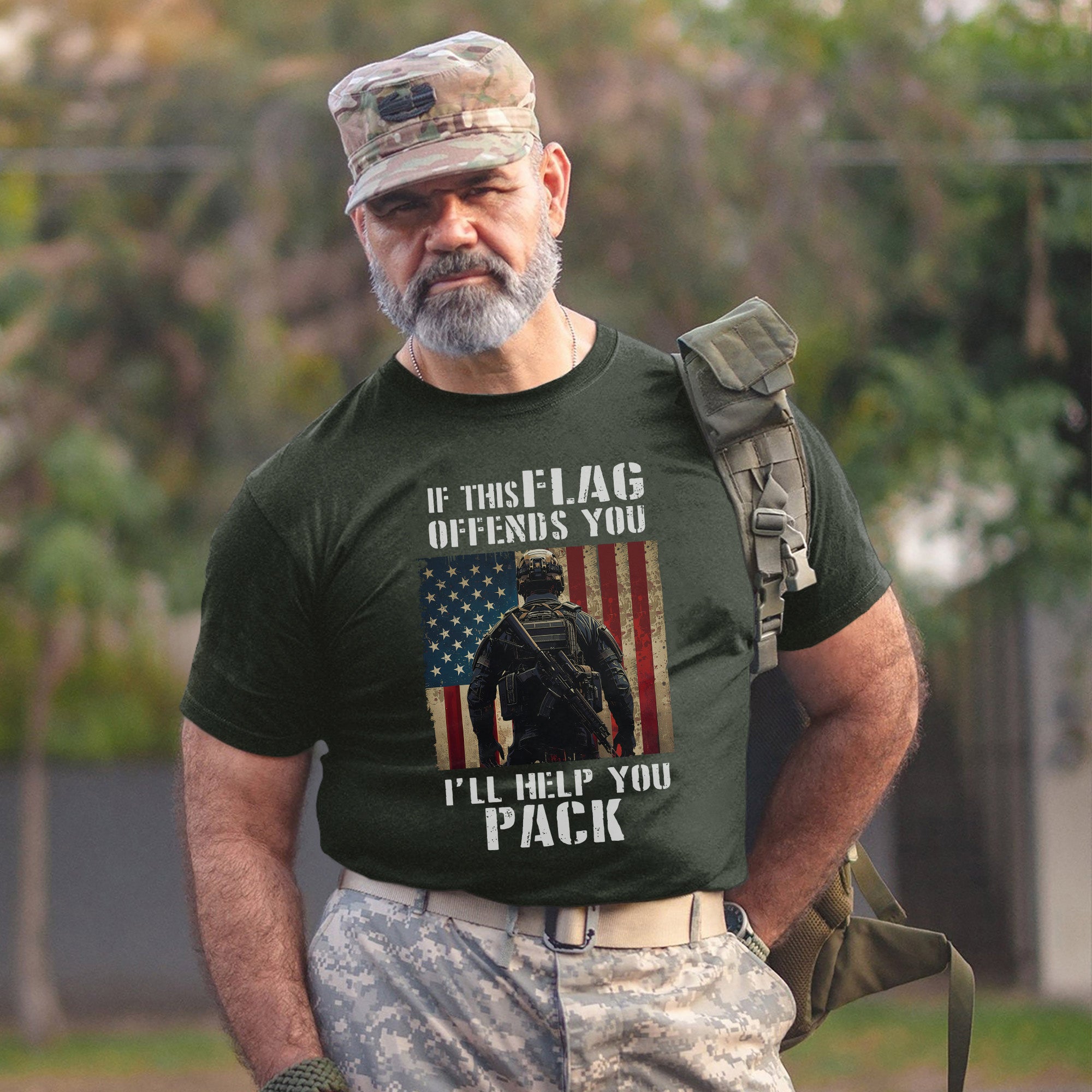 If This Flag Offends You I’ll Help You Pack Patriotic Message Defending American Pride T-Shirt