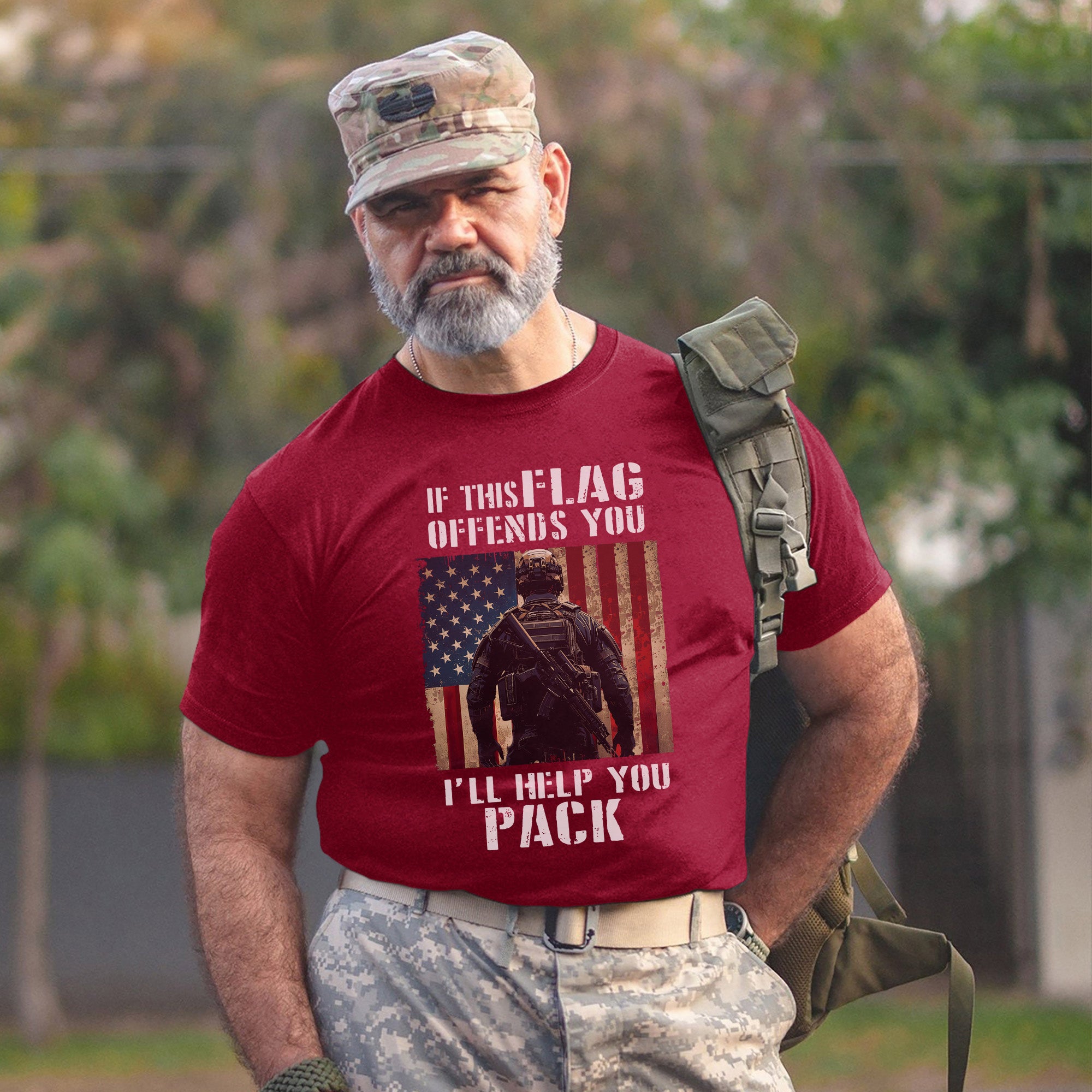 If This Flag Offends You I’ll Help You Pack Patriotic Message Defending American Pride T-Shirt
