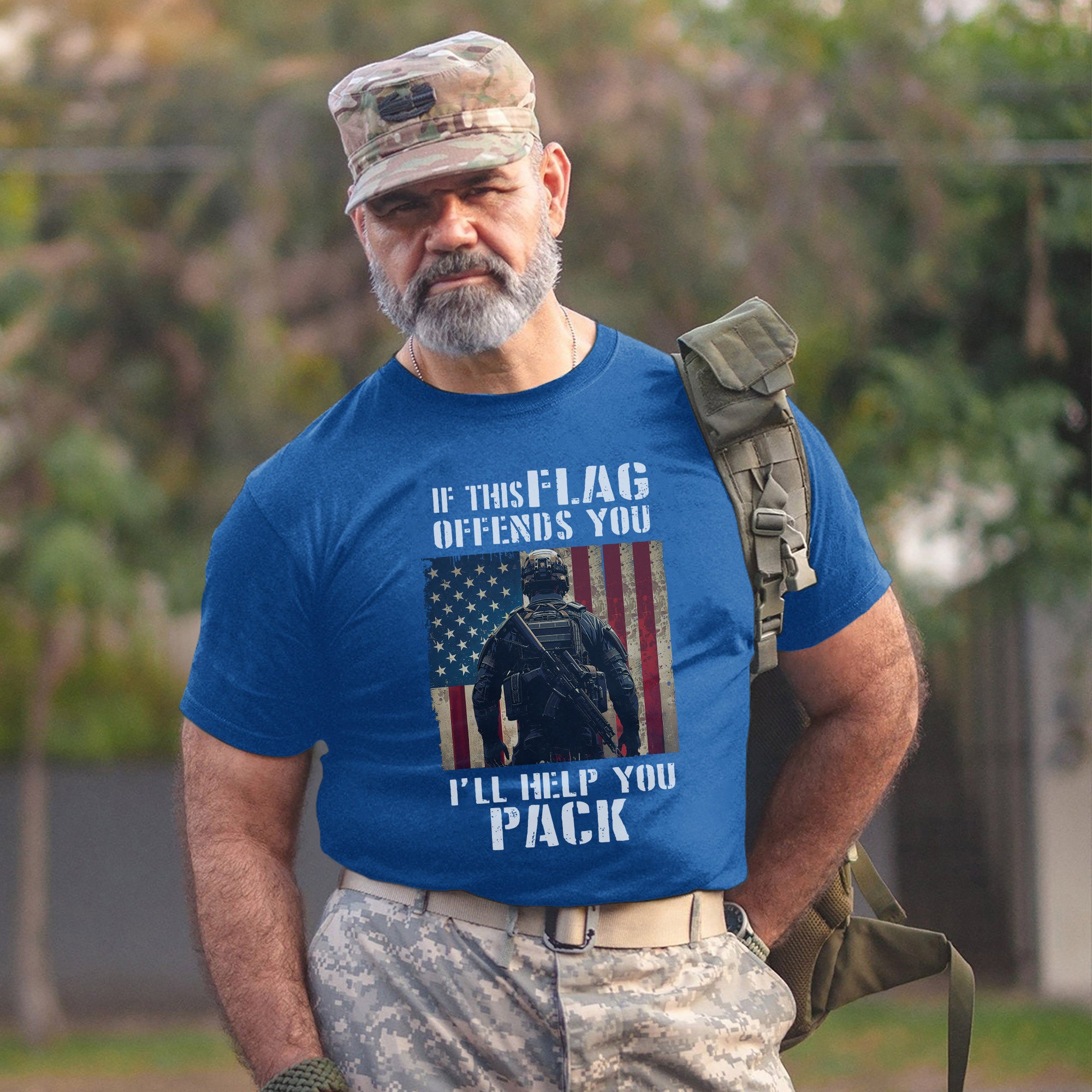 If This Flag Offends You I’ll Help You Pack Patriotic Message Defending American Pride T-Shirt