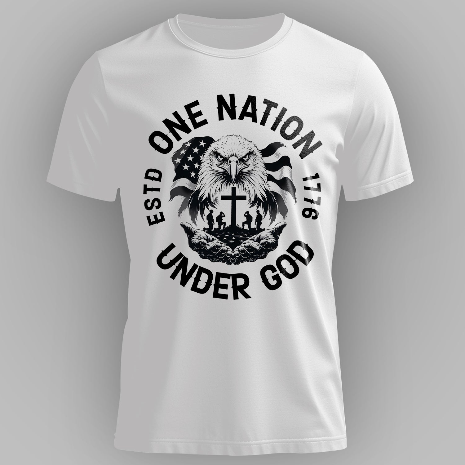 One Nation Under God with Eagle Jesus T-Shirt