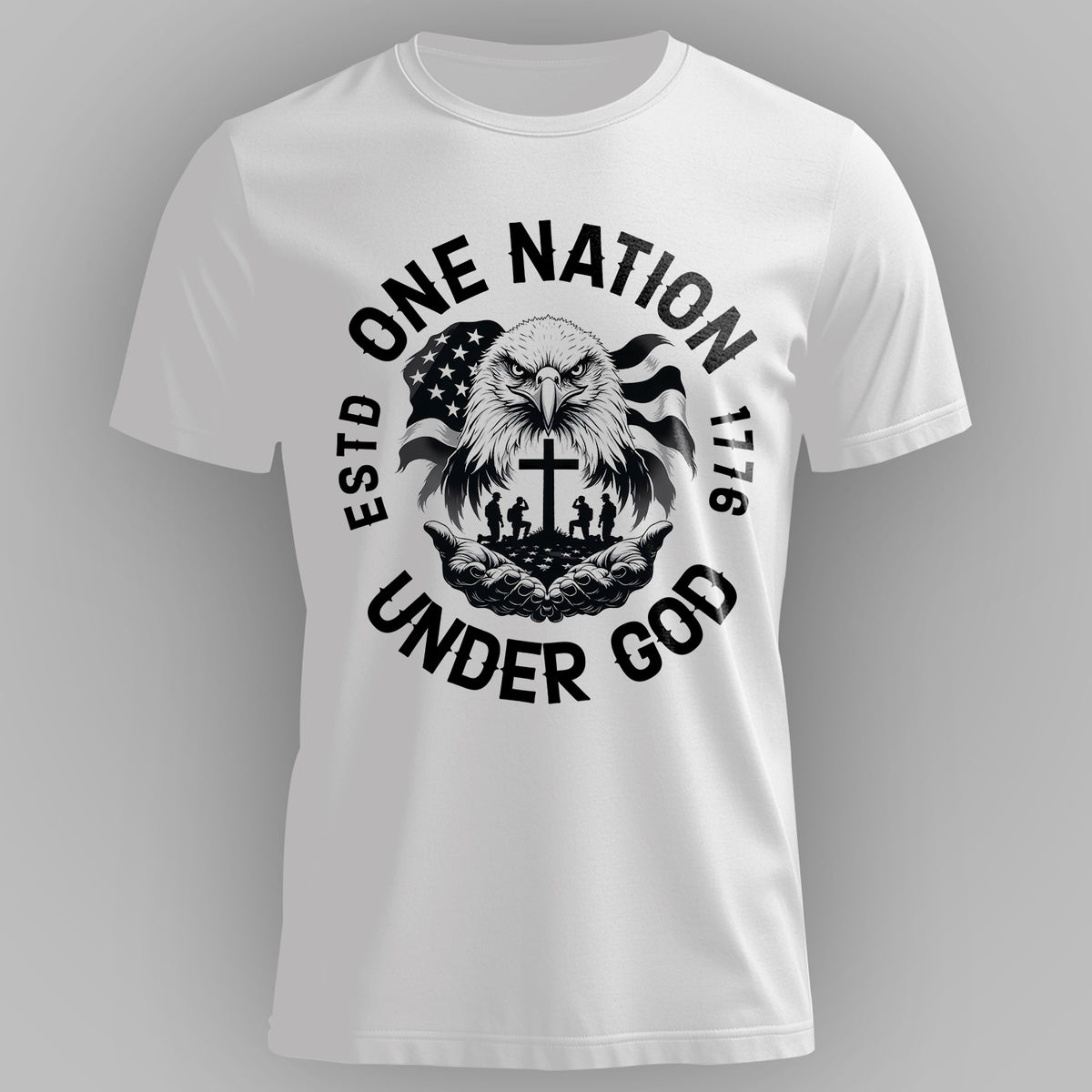 One Nation Under God with Eagle Jesus T-Shirt Main image