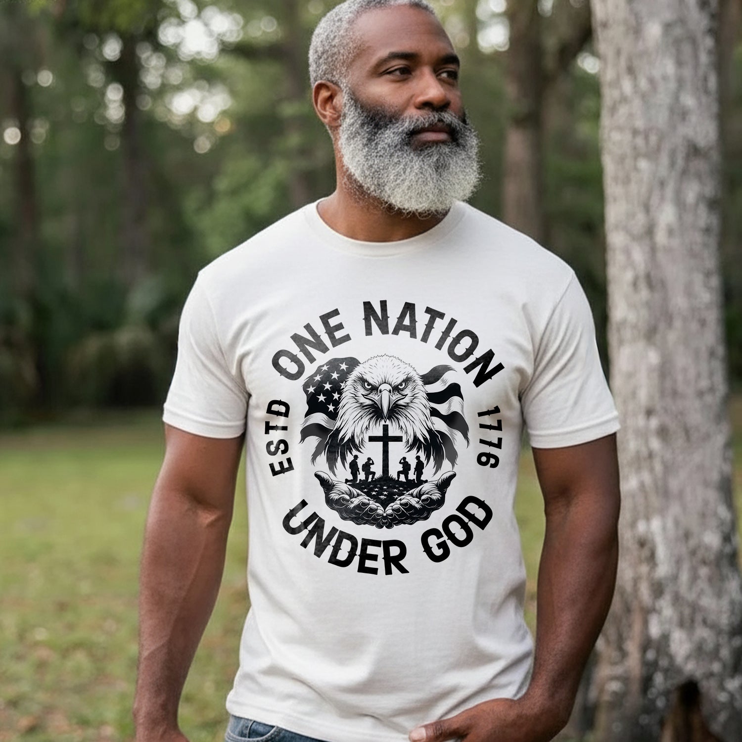 One Nation Under God with Eagle Jesus T-Shirt