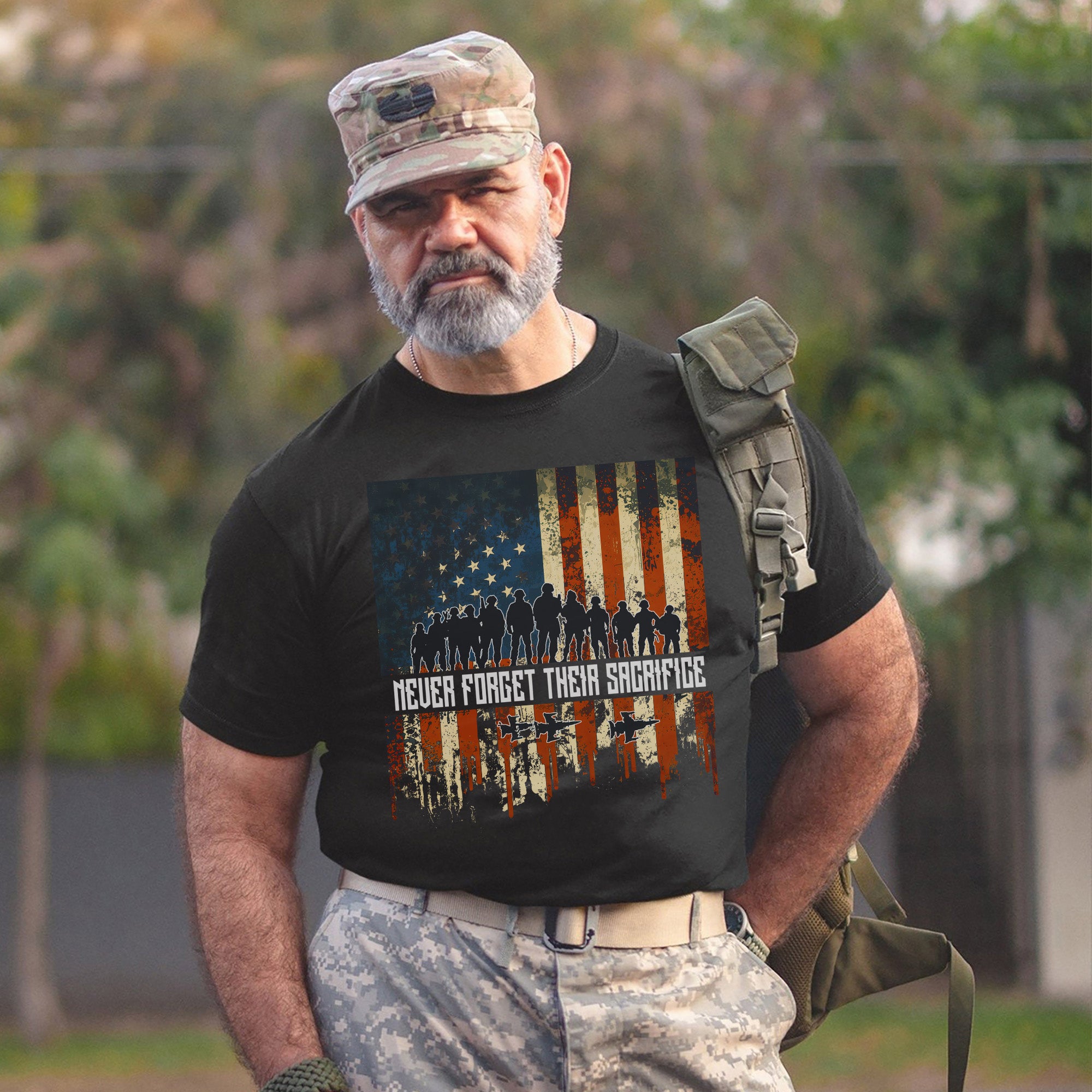 Never Forget Their Sacrifice Honoring the Brave Who Gave Everything for Freedom and Country T-Shirt