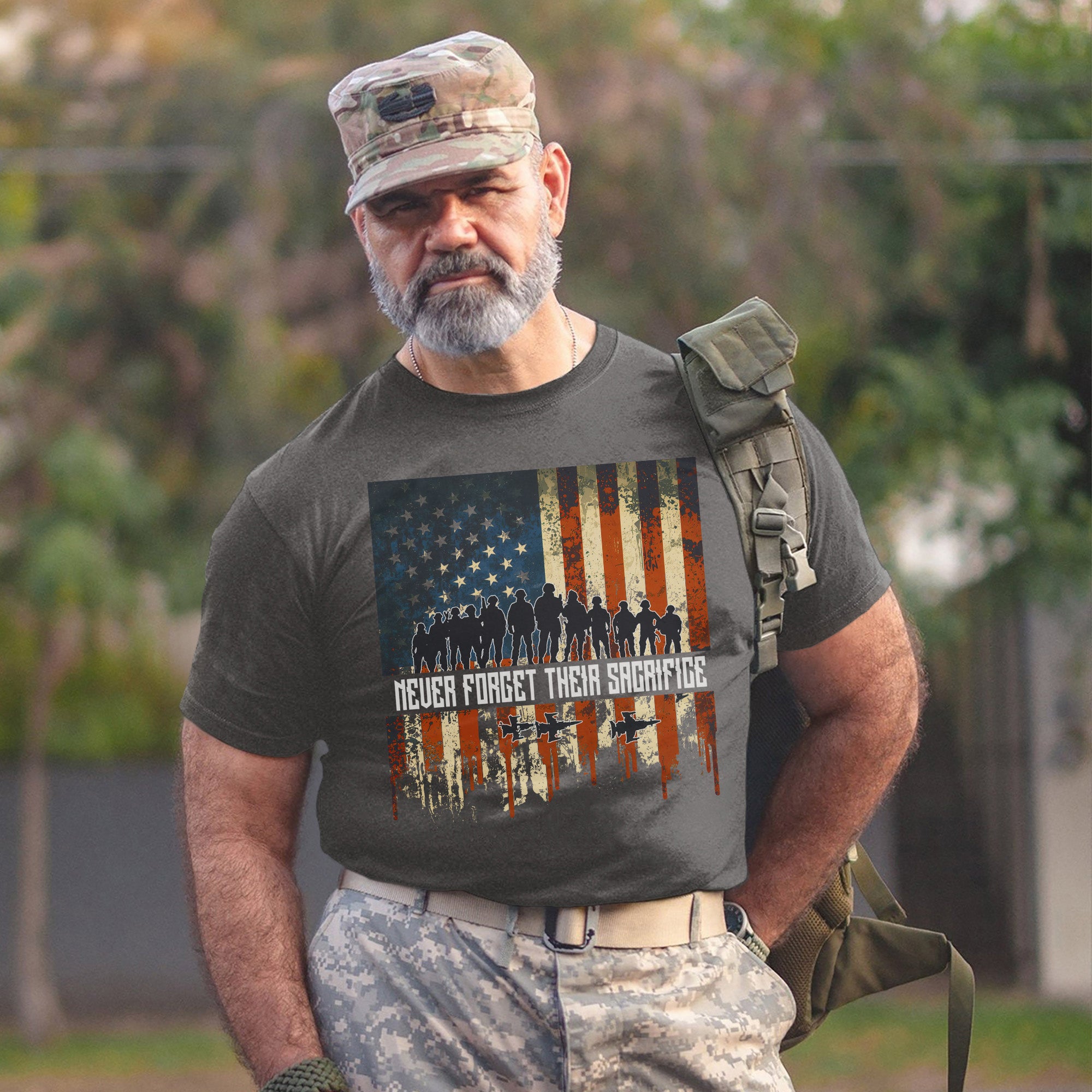 Never Forget Their Sacrifice Honoring the Brave Who Gave Everything for Freedom and Country T-Shirt