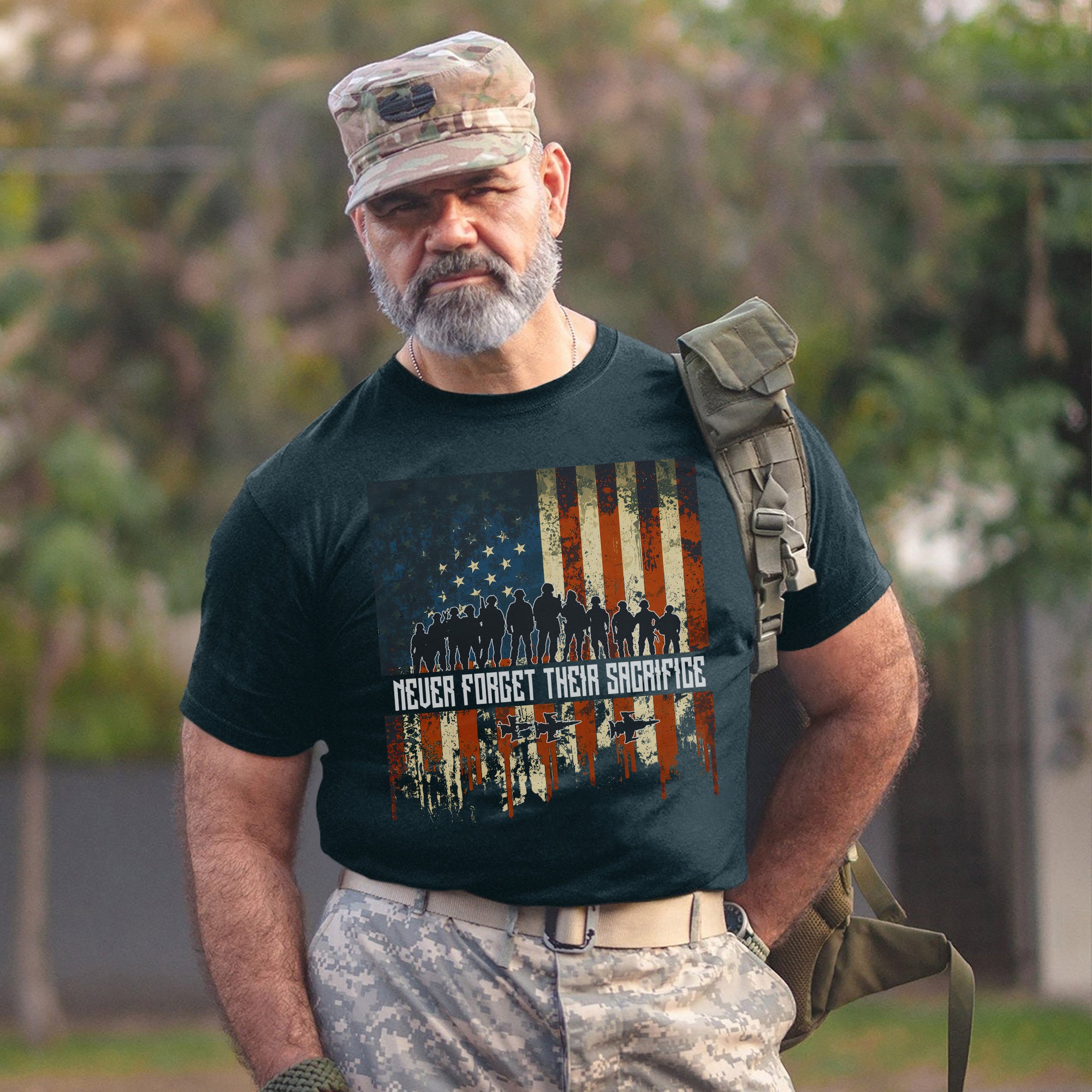Never Forget Their Sacrifice Honoring the Brave Who Gave Everything for Freedom and Country T-Shirt