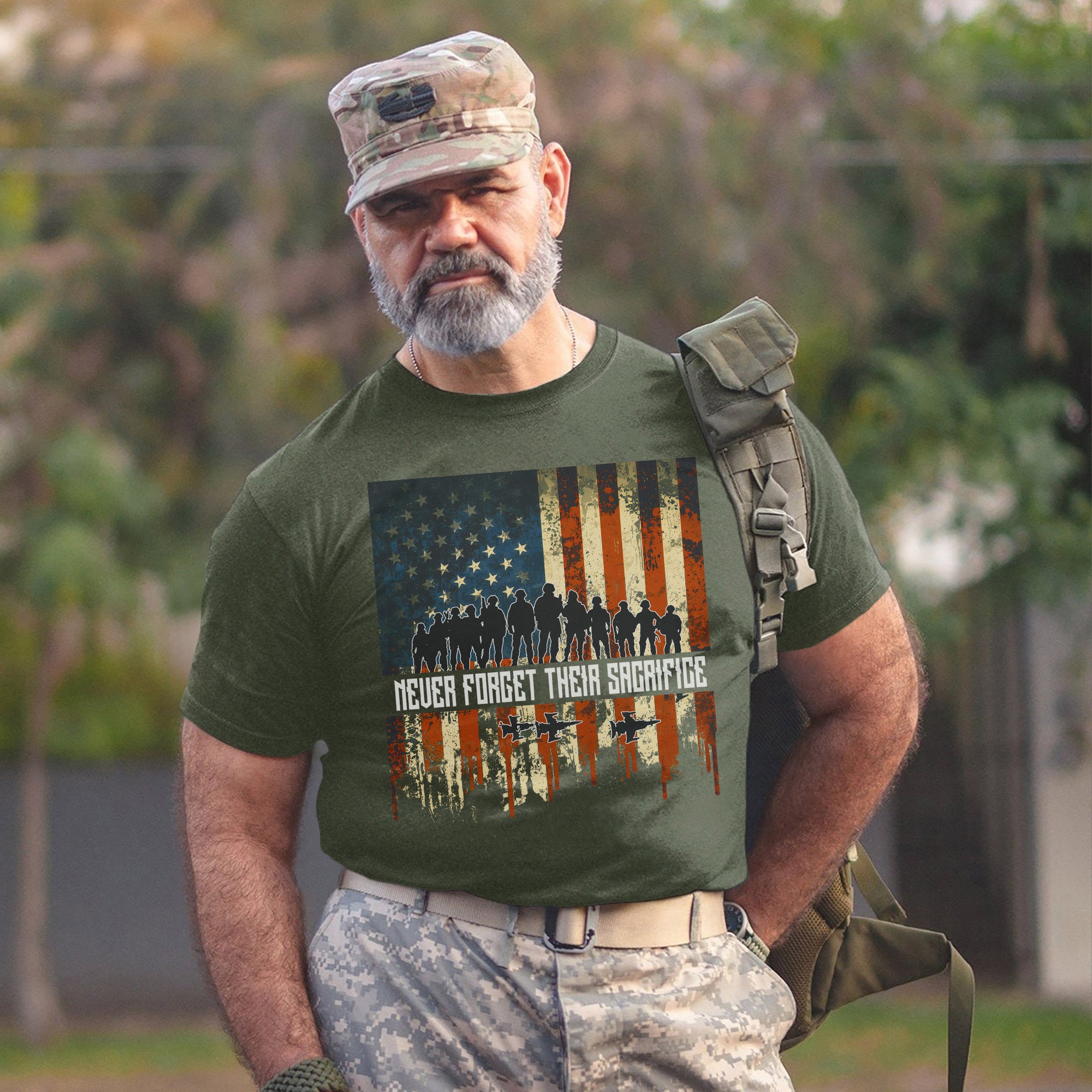 Never Forget Their Sacrifice Honoring the Brave Who Gave Everything for Freedom and Country T-Shirt