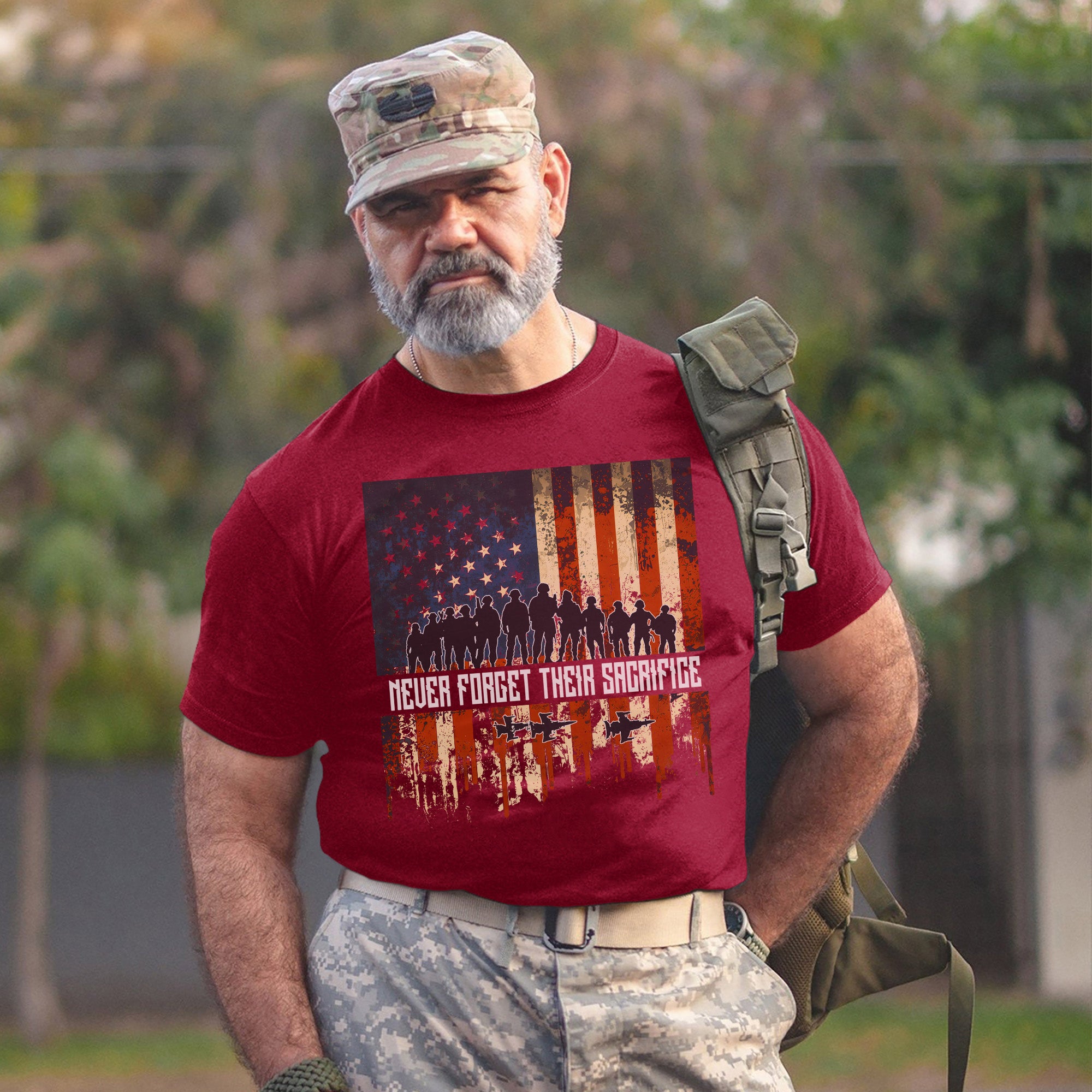Never Forget Their Sacrifice Honoring the Brave Who Gave Everything for Freedom and Country T-Shirt