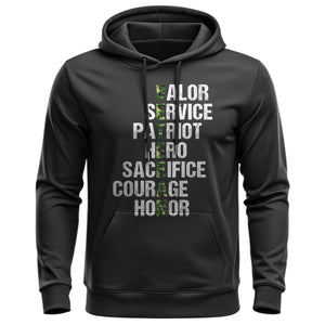 Valor Service Hero Sacrifice Courage Honor Hoodie