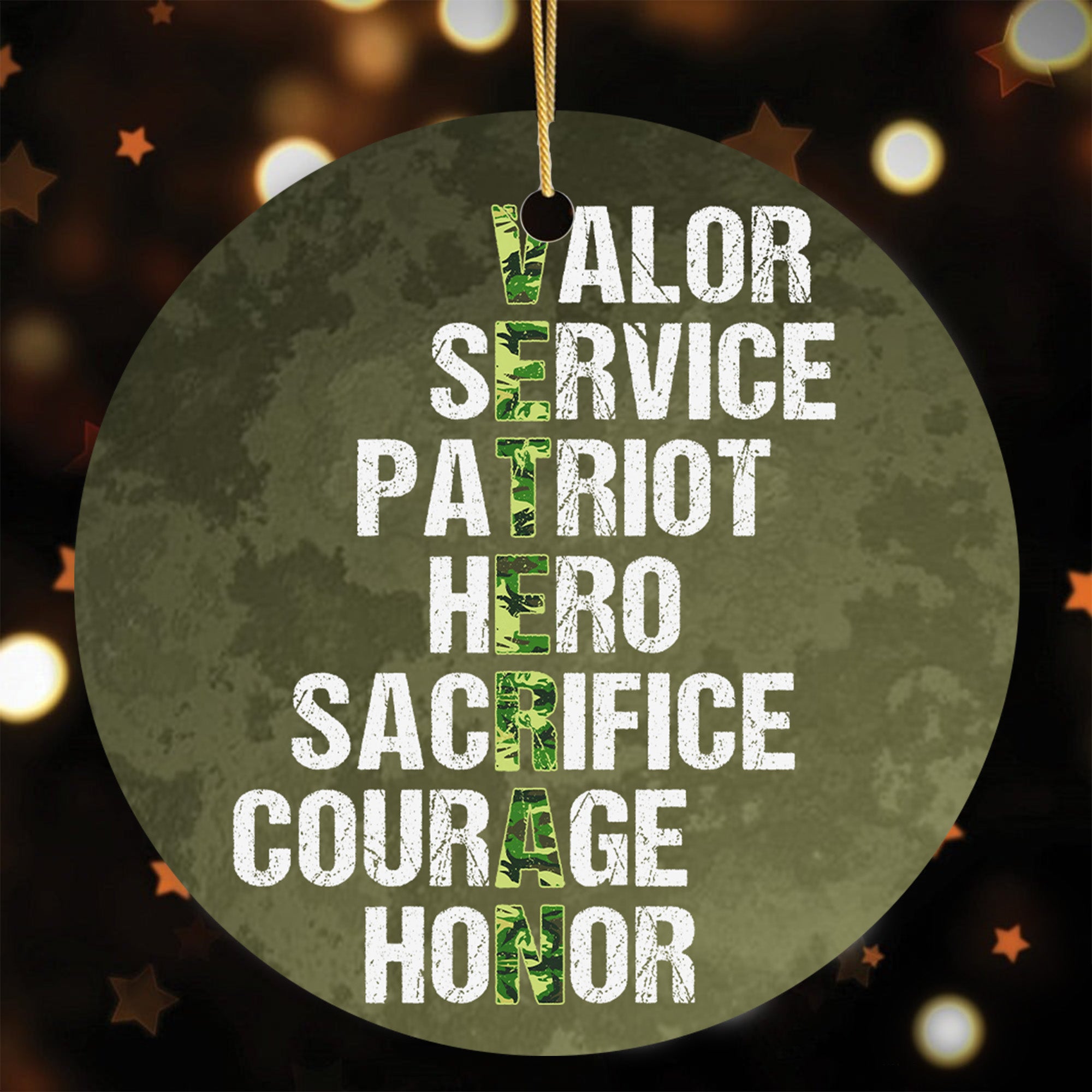 Veteran Pride Tribute Ornament