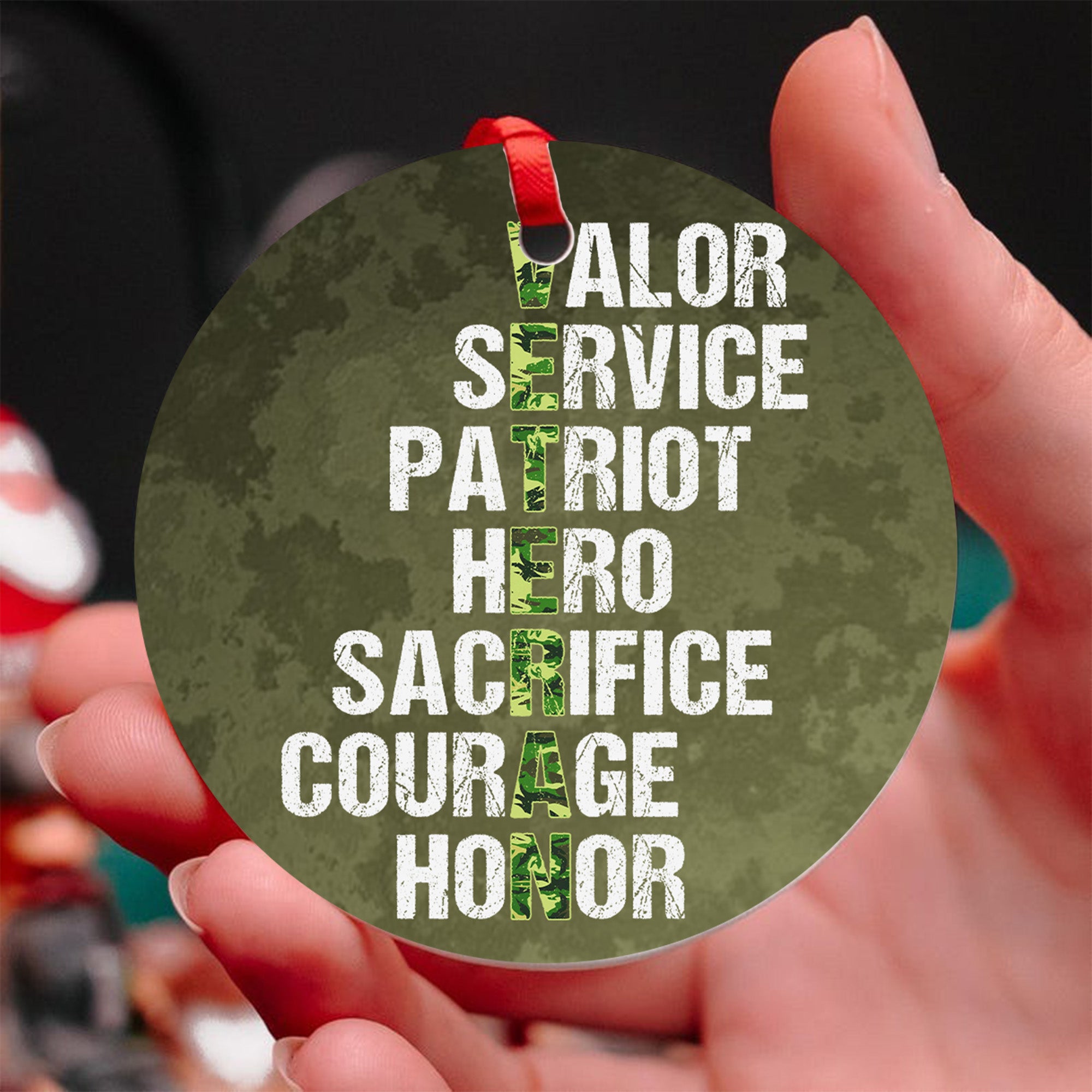 Veteran Pride Tribute Ornament