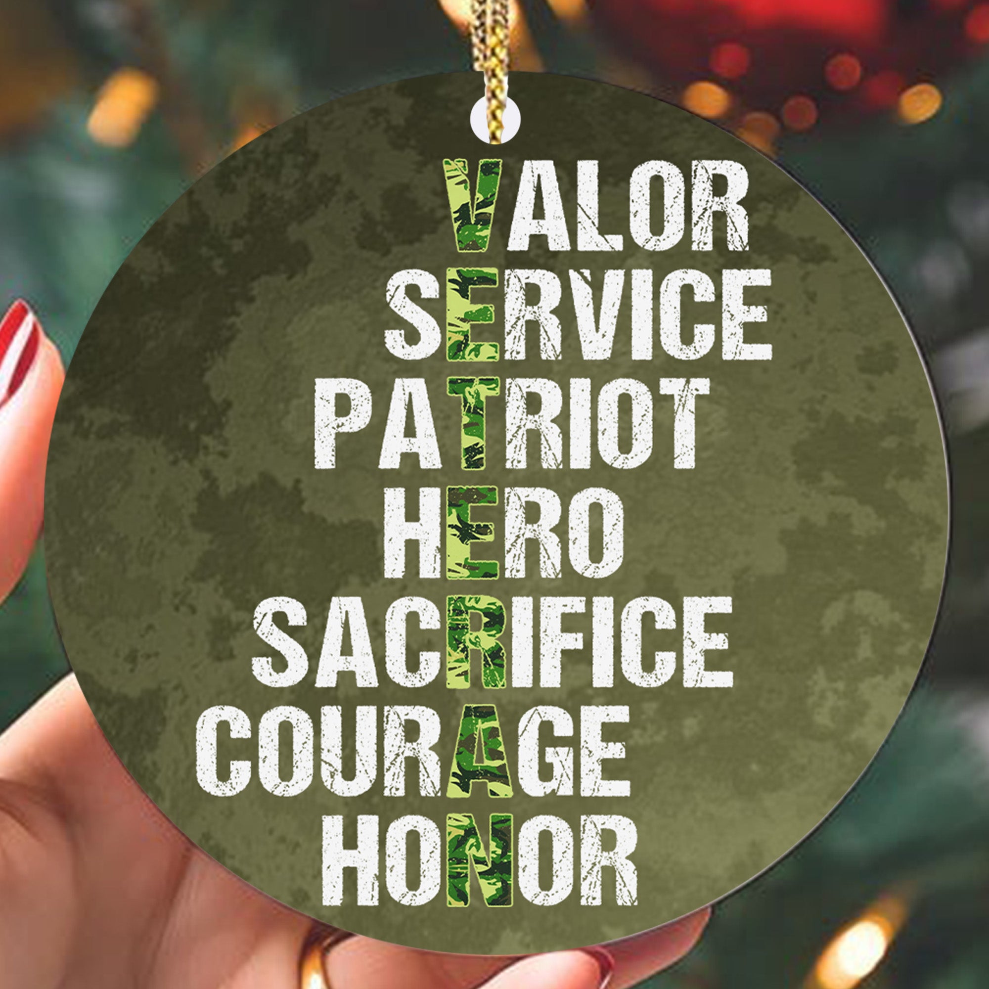 Veteran Pride Tribute Ornament