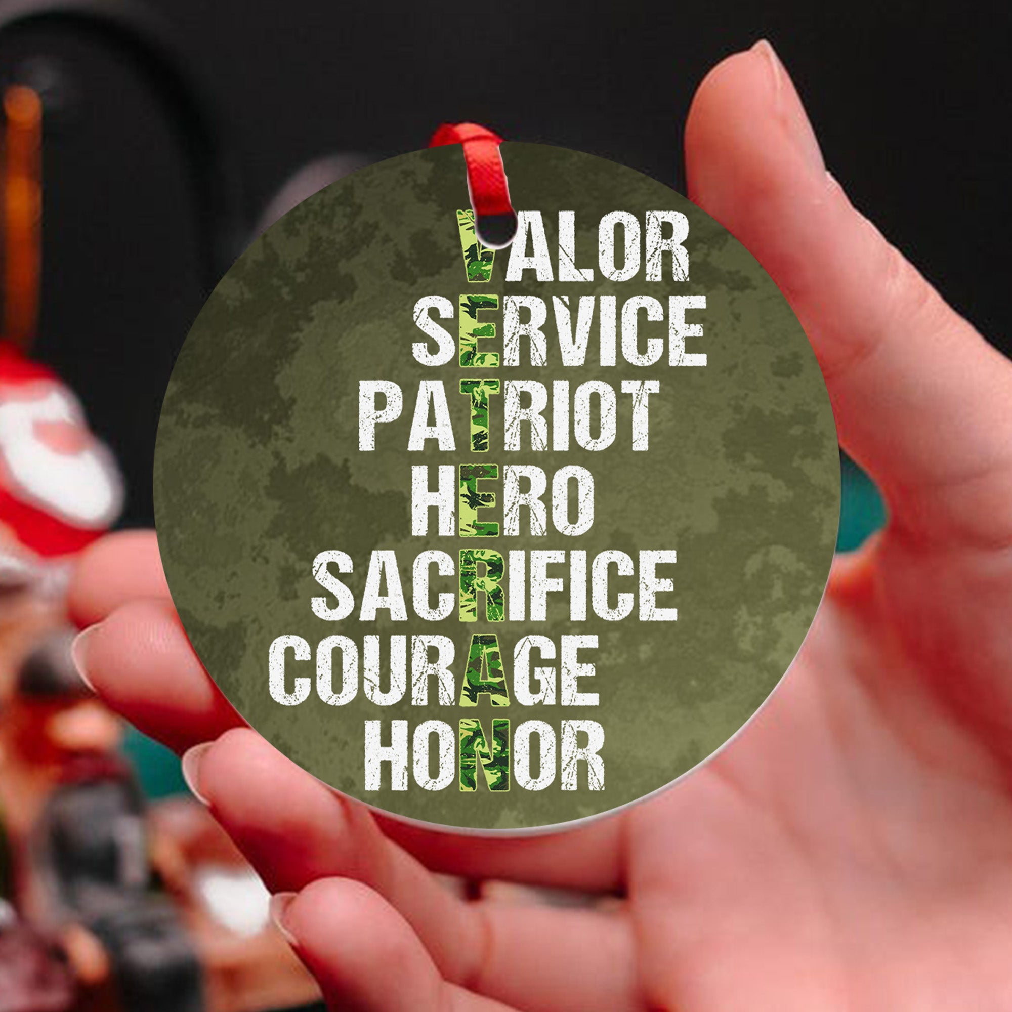 Veteran Pride Tribute Ornament