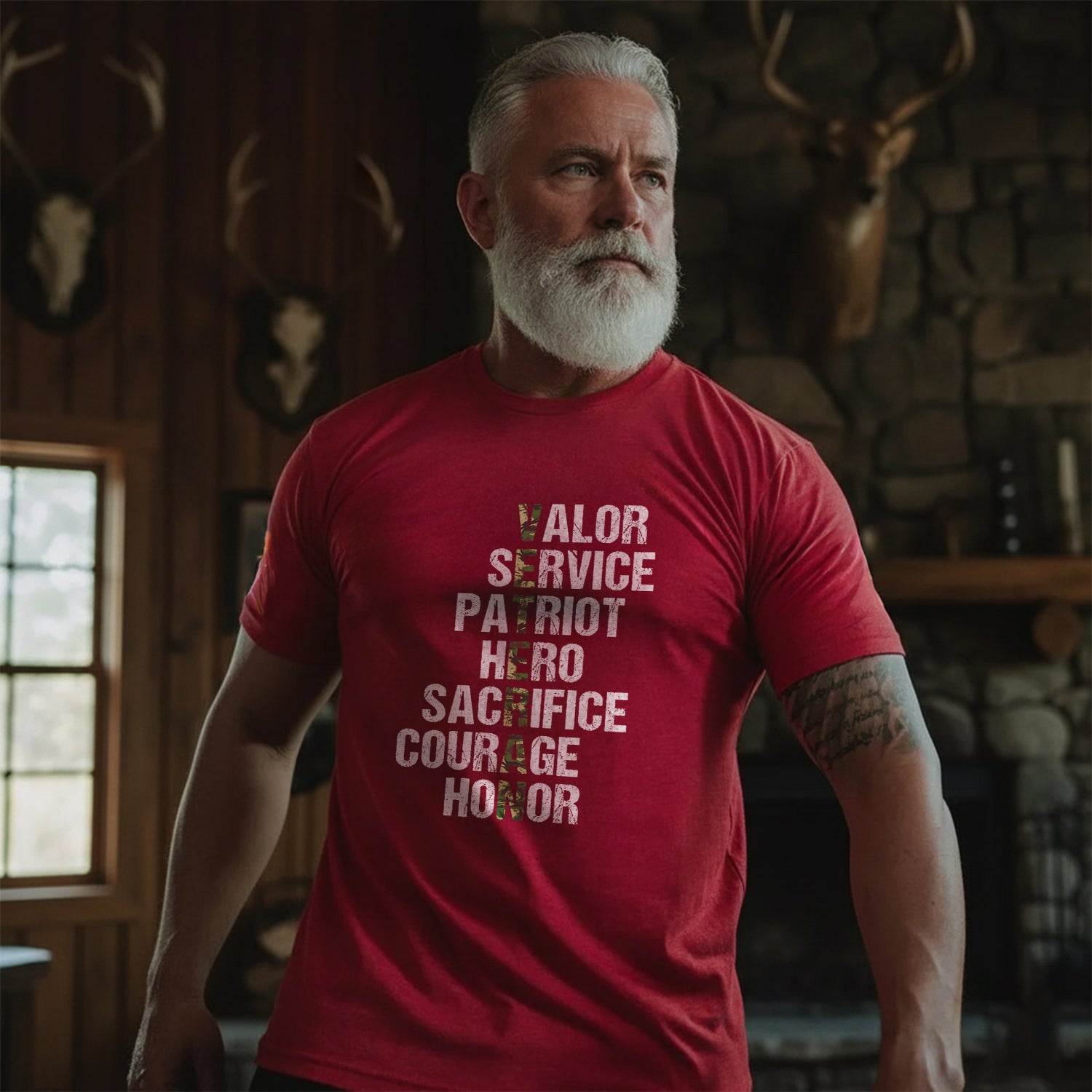 Valor Service Hero Sacrifice Courage Honor T-Shirt Secondary image
