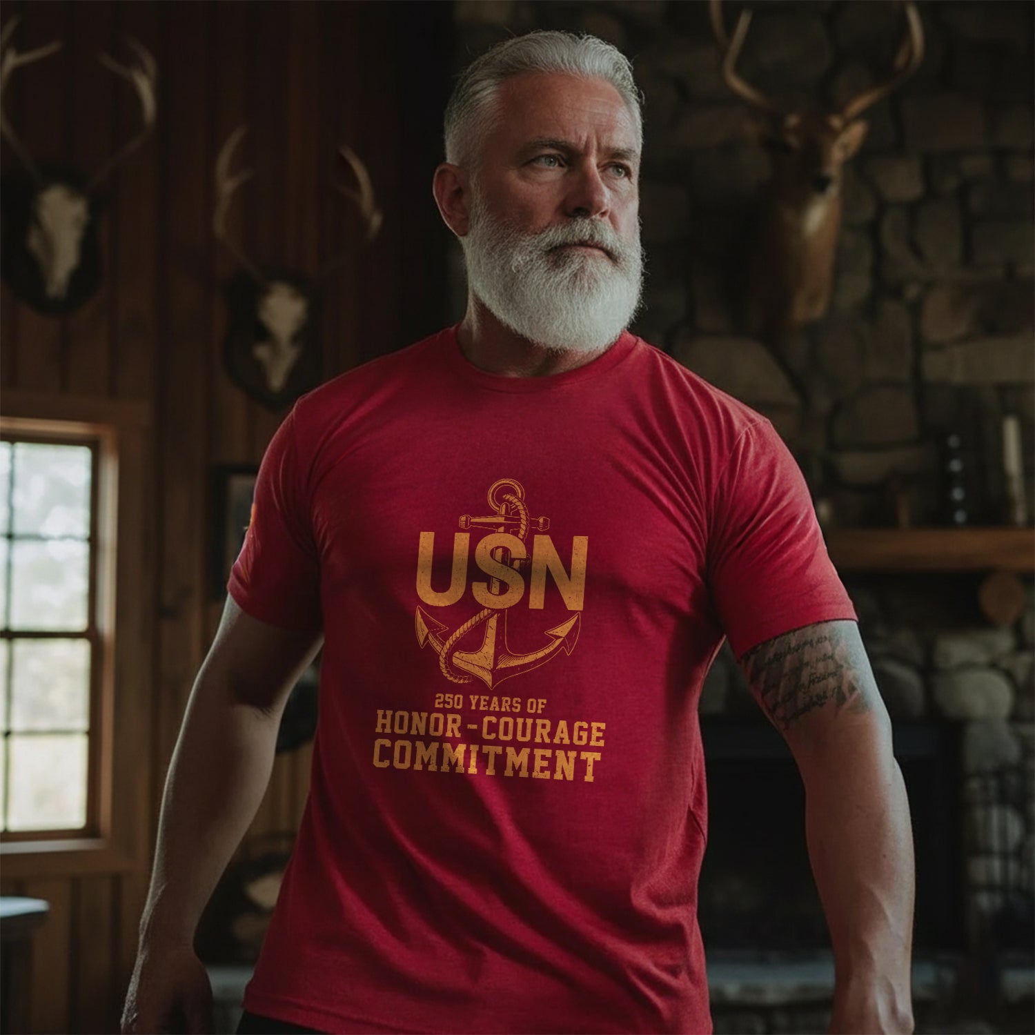 250 Years of U.S. Navy Honor T-Shirt Secondary image