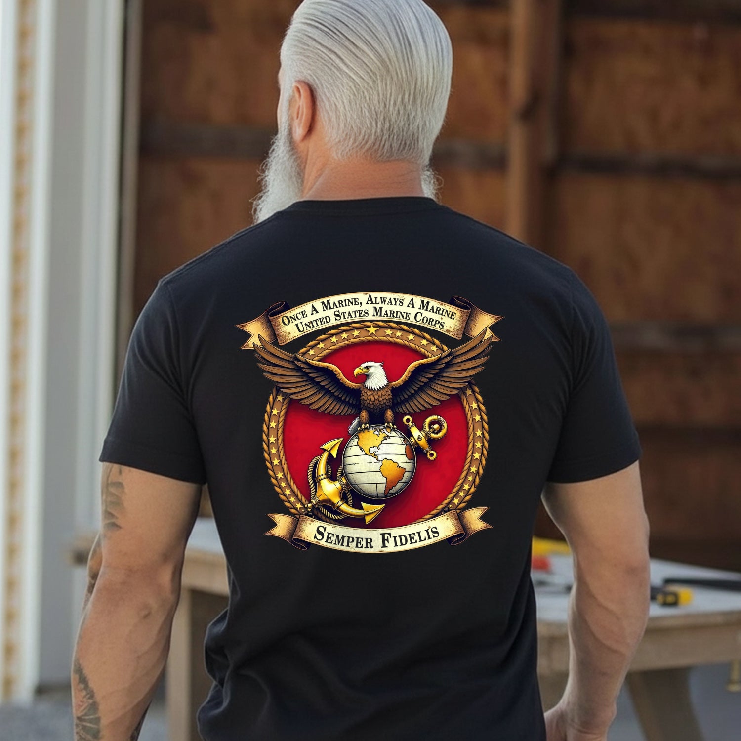 Once a Marine Always a Marine United States Marine Corps T-Shirt Secondary image