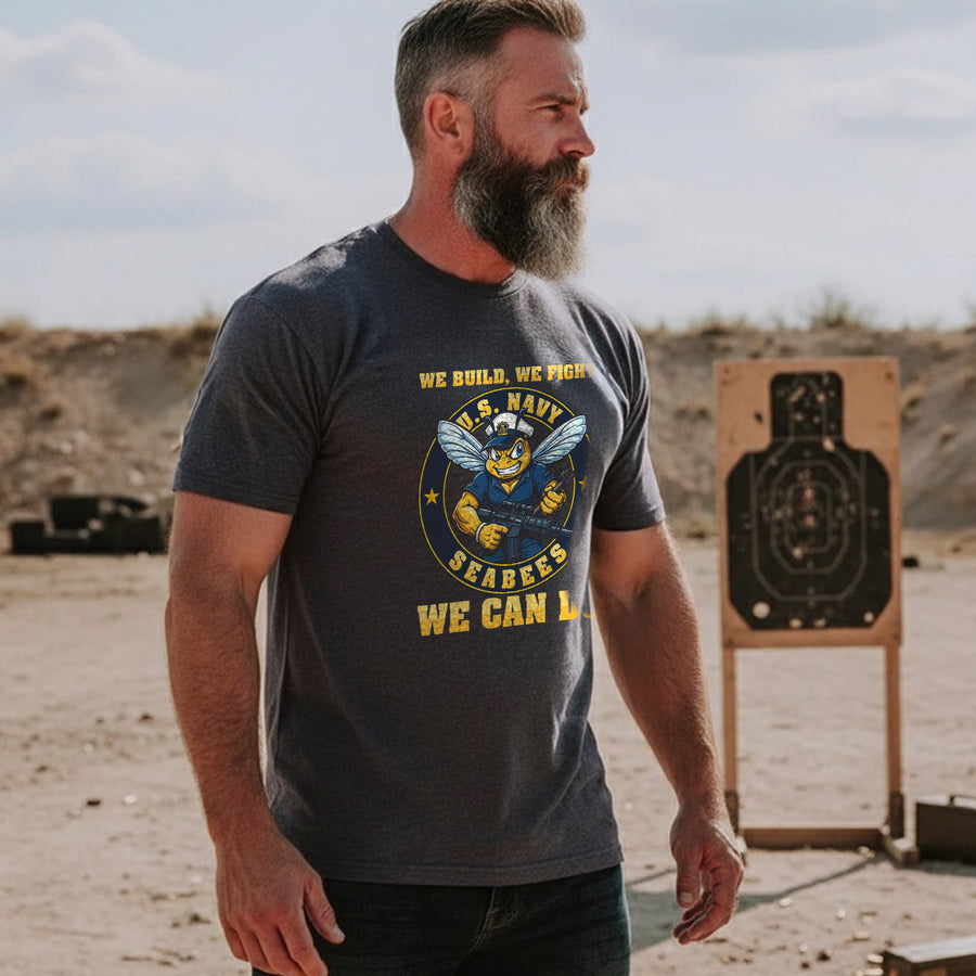 U.S. Navy Seabees We Build We Fight We Can Do T-Shirt