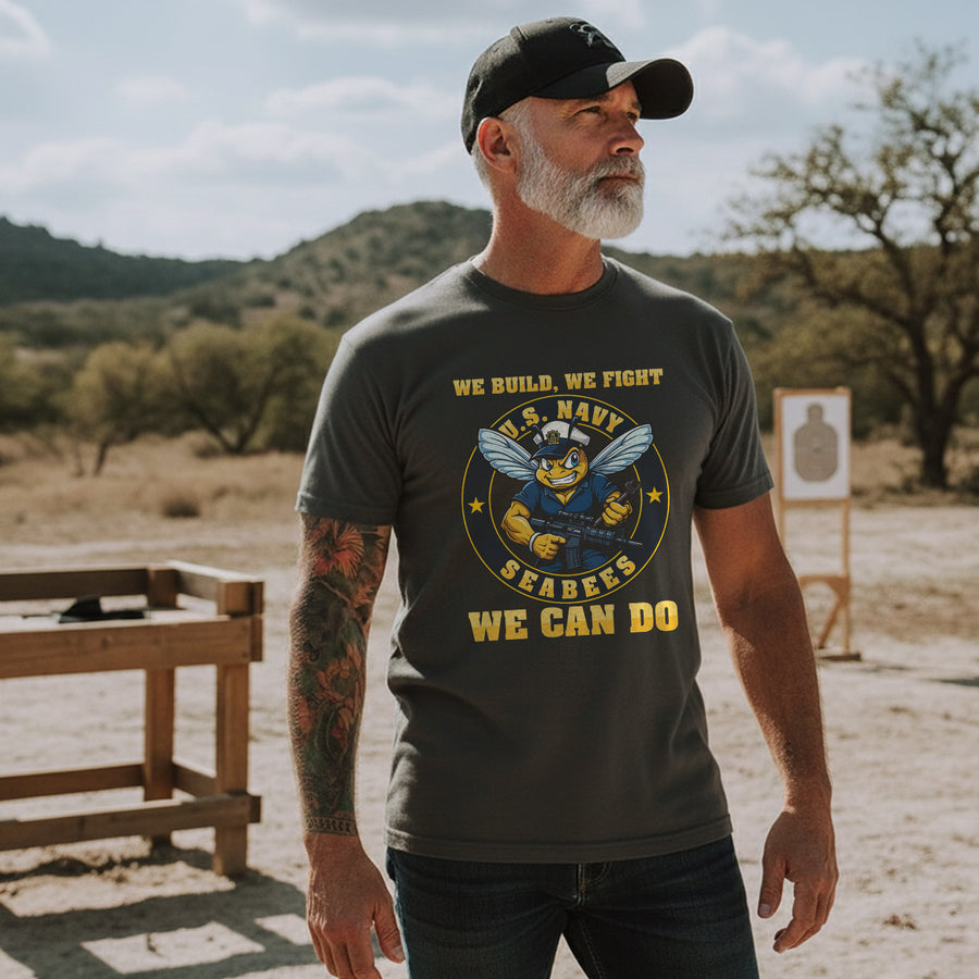 U.S. Navy Seabees We Build We Fight We Can Do T-Shirt