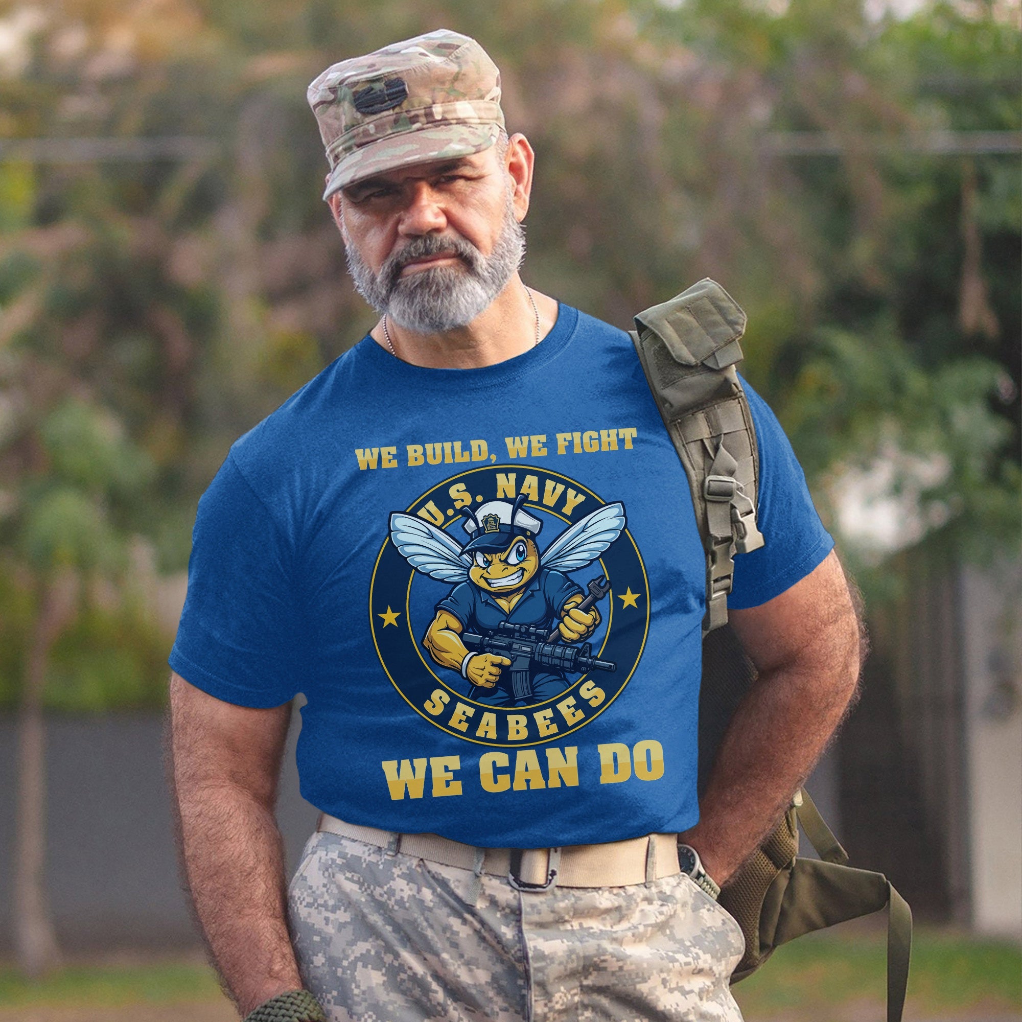 U.S. Navy Seabees We Build We Fight We Can T-Shirt