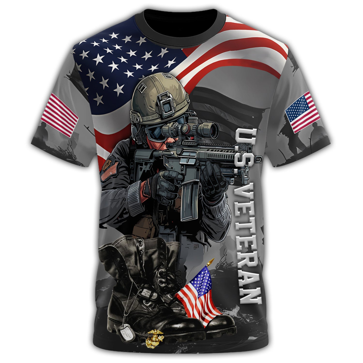 U.S. Sniper I’m Old Doesn’t All-over Print T-Shirt Secondary image