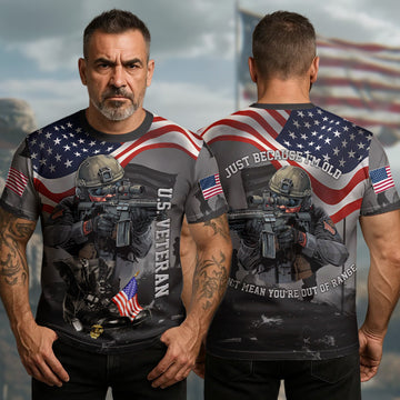 U.S. Sniper I’m Old Doesn’t Mean You’re Out of Range Still a Sharp Shooter All-over Print T-Shirt