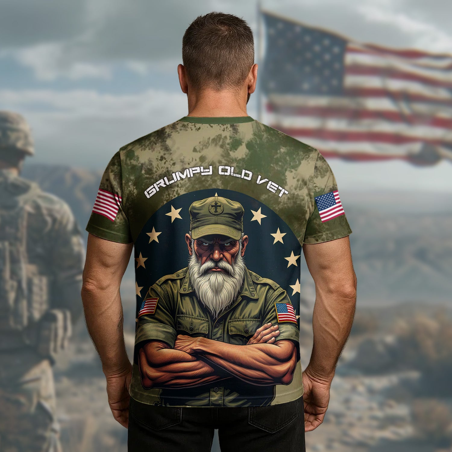 Grumpy Old Vet I Do What I Want U.S. Veteran Living Proud Loud All-over Print T-Shirt