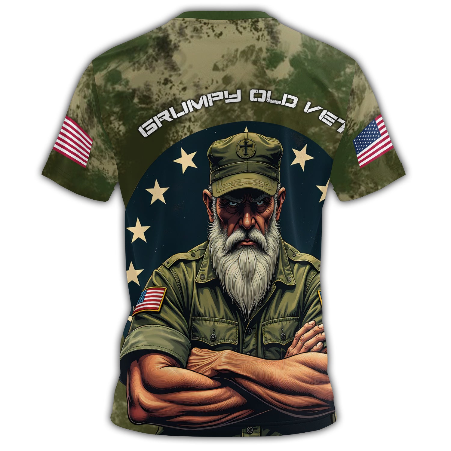 Grumpy Old Vet I Do What I All-over Print T-Shirt