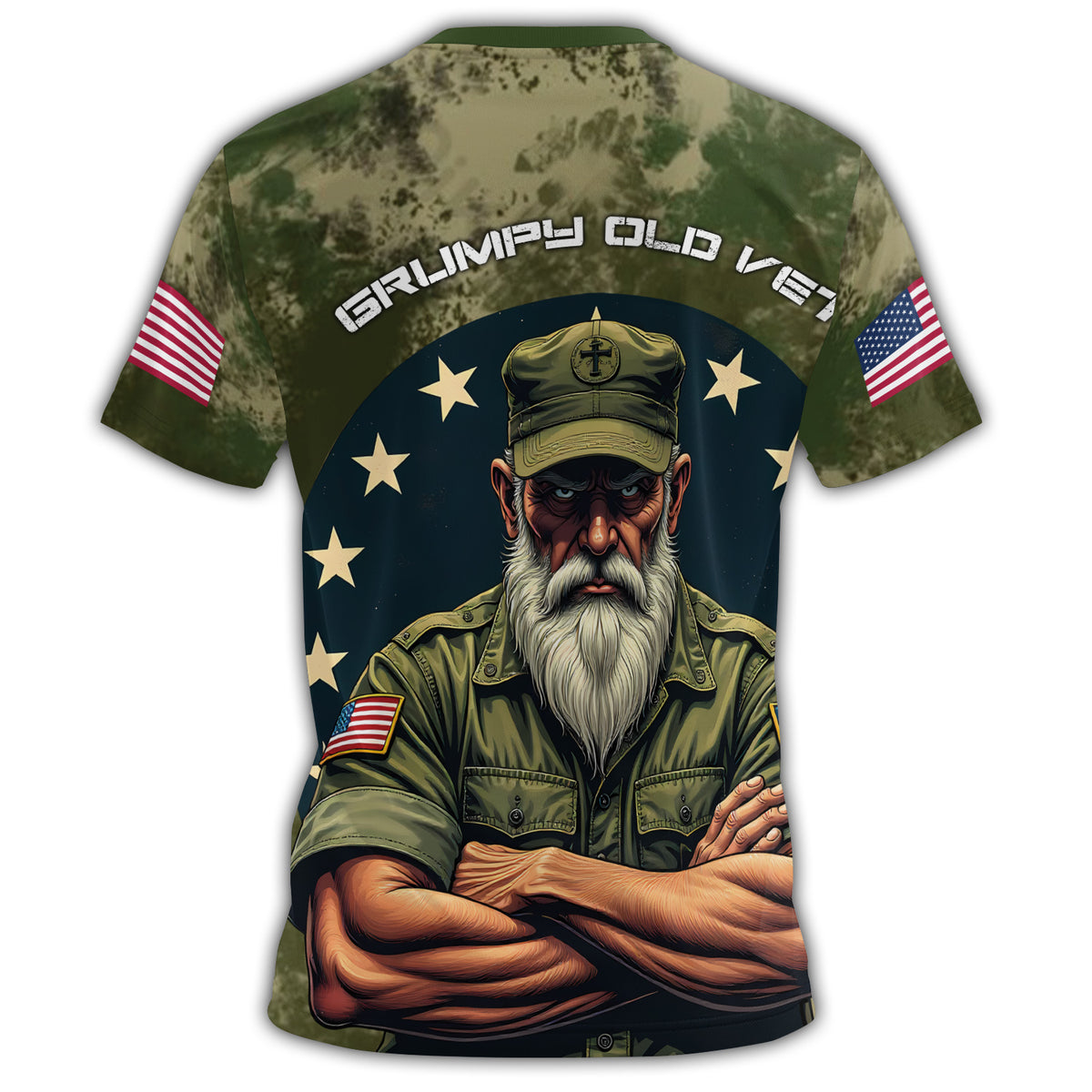 Grumpy Old Vet I Do What I All-over Print T-Shirt