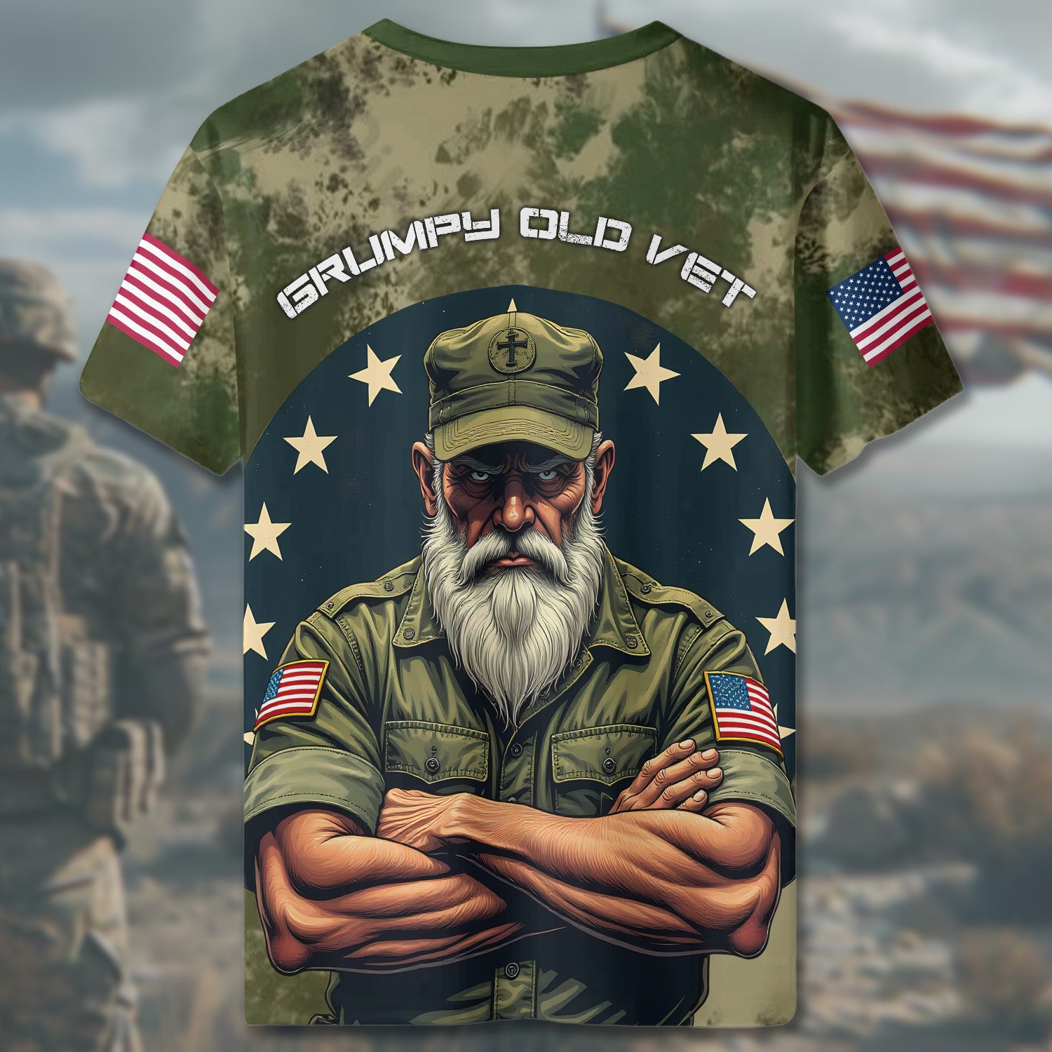 Grumpy Old Vet I Do What I Want U.S. Veteran Living Proud Loud All-over Print T-Shirt