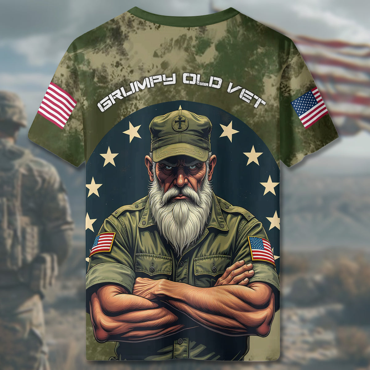 Grumpy Old Vet I Do What I All-over Print T-Shirt