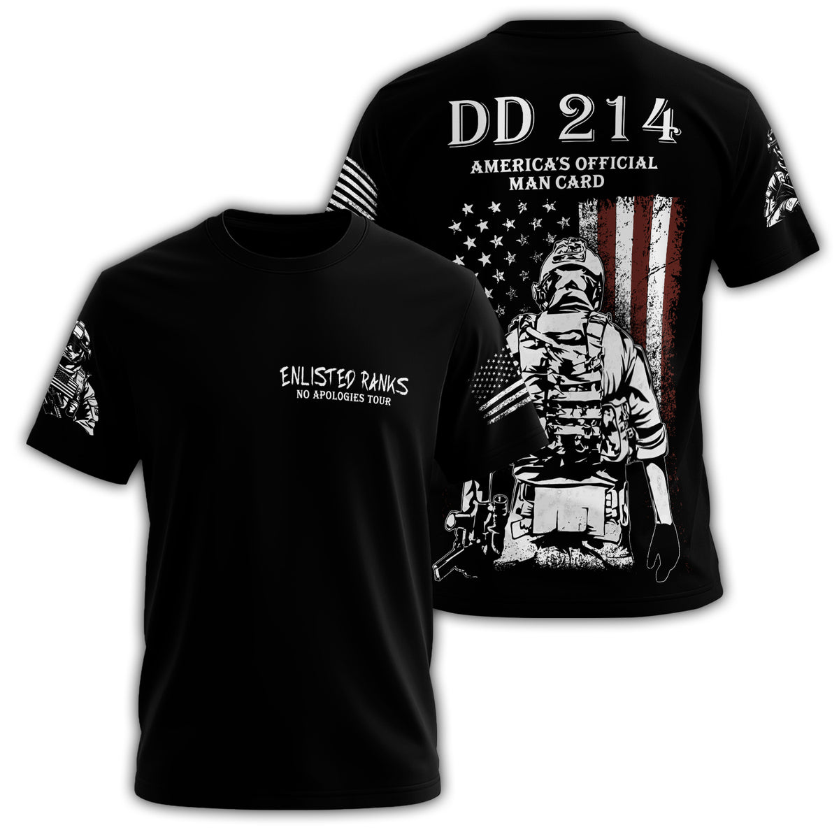DD-214 America’s Official All-over Print T-Shirt Main image