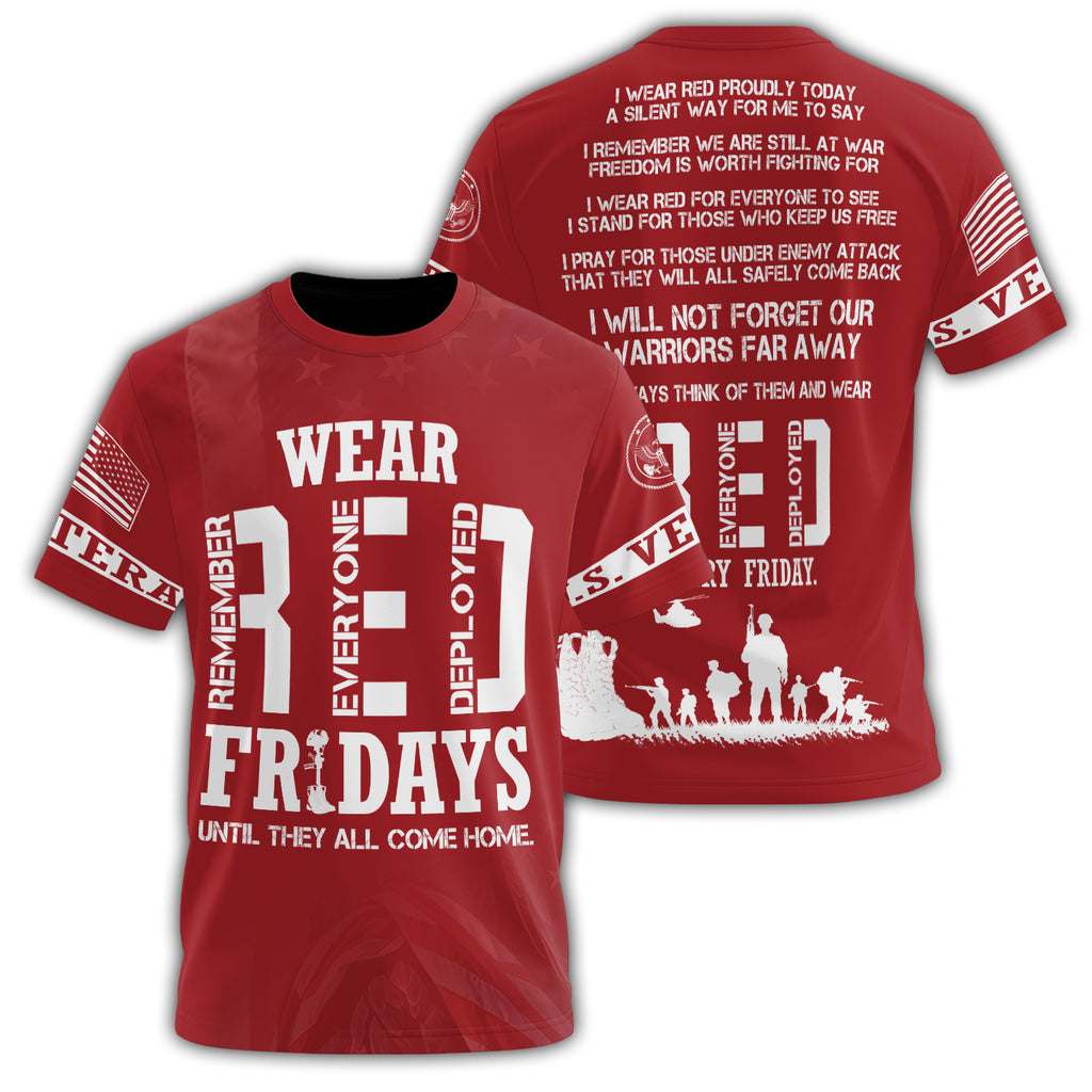 RED Fridays Until They All All-over Print T-Shirt